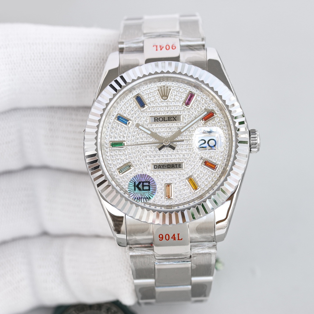 ロレックス腕時計スーパーコピー人気物ビジネスカレンダーメンズファッションシルバー_4