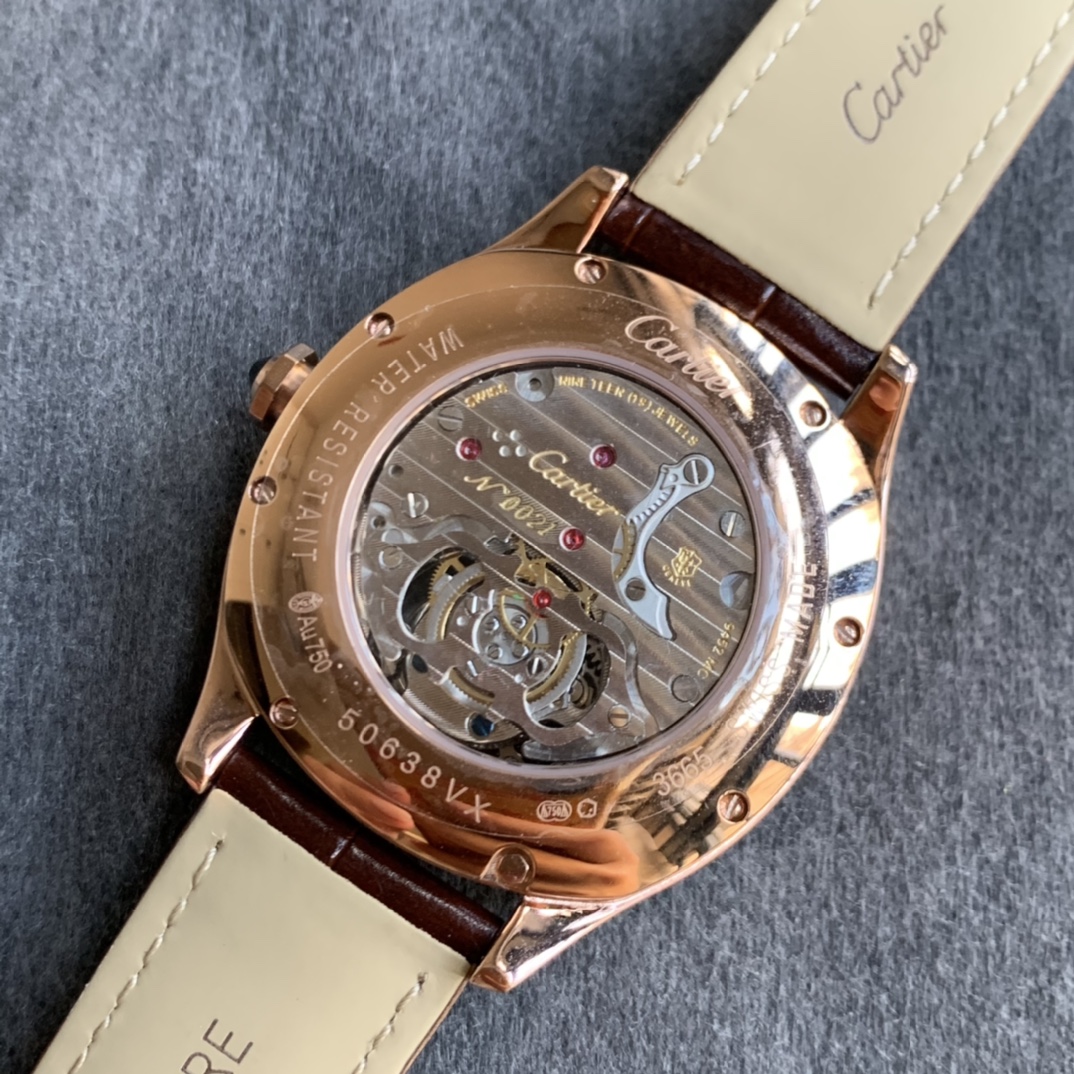 カルティエ腕時計スーパーコピー人気物ビジネスファッションプレゼントベルトブラウン_3