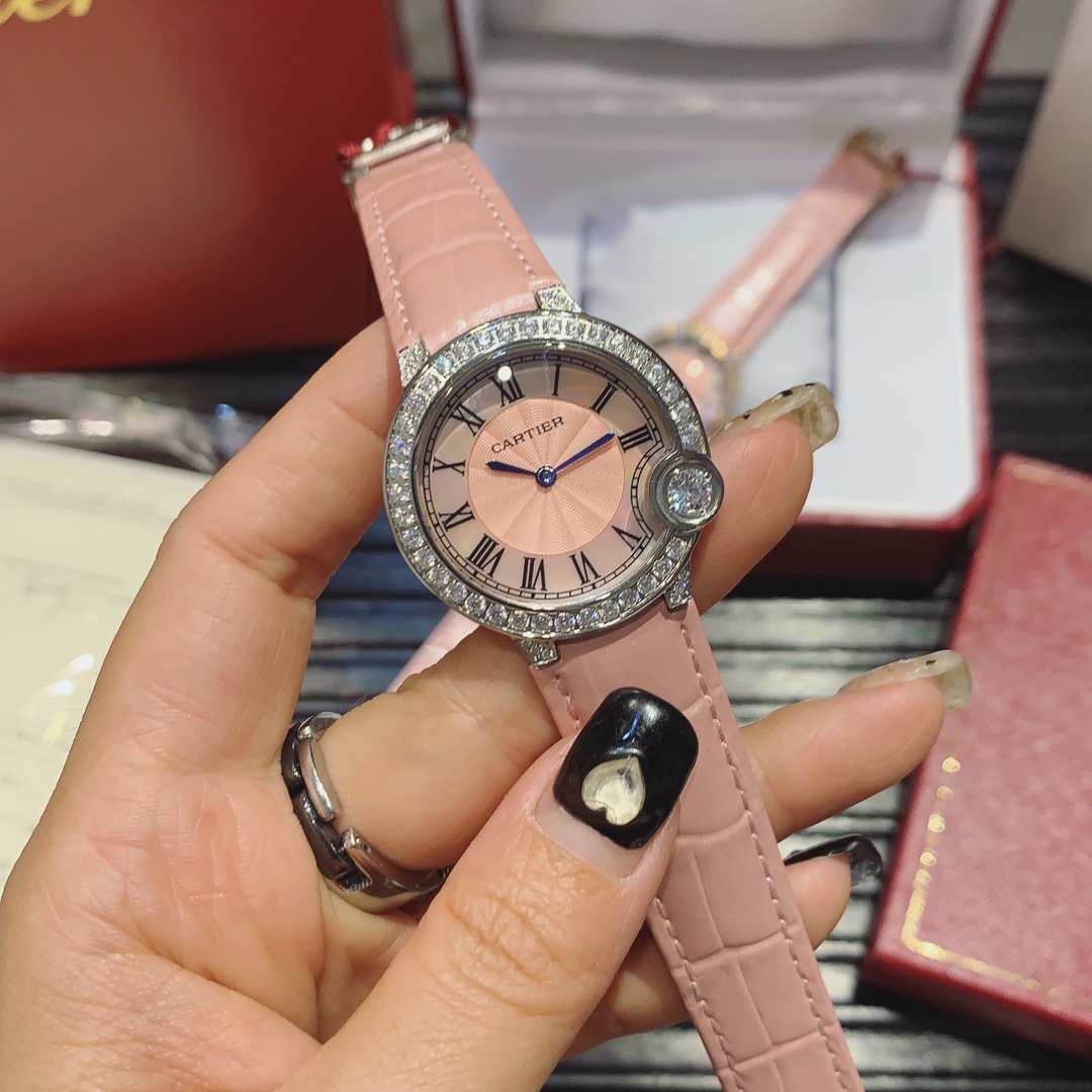 カルティエ腕時計スーパーコピー人気物ビジネスファッションプレゼントローズピンク_4