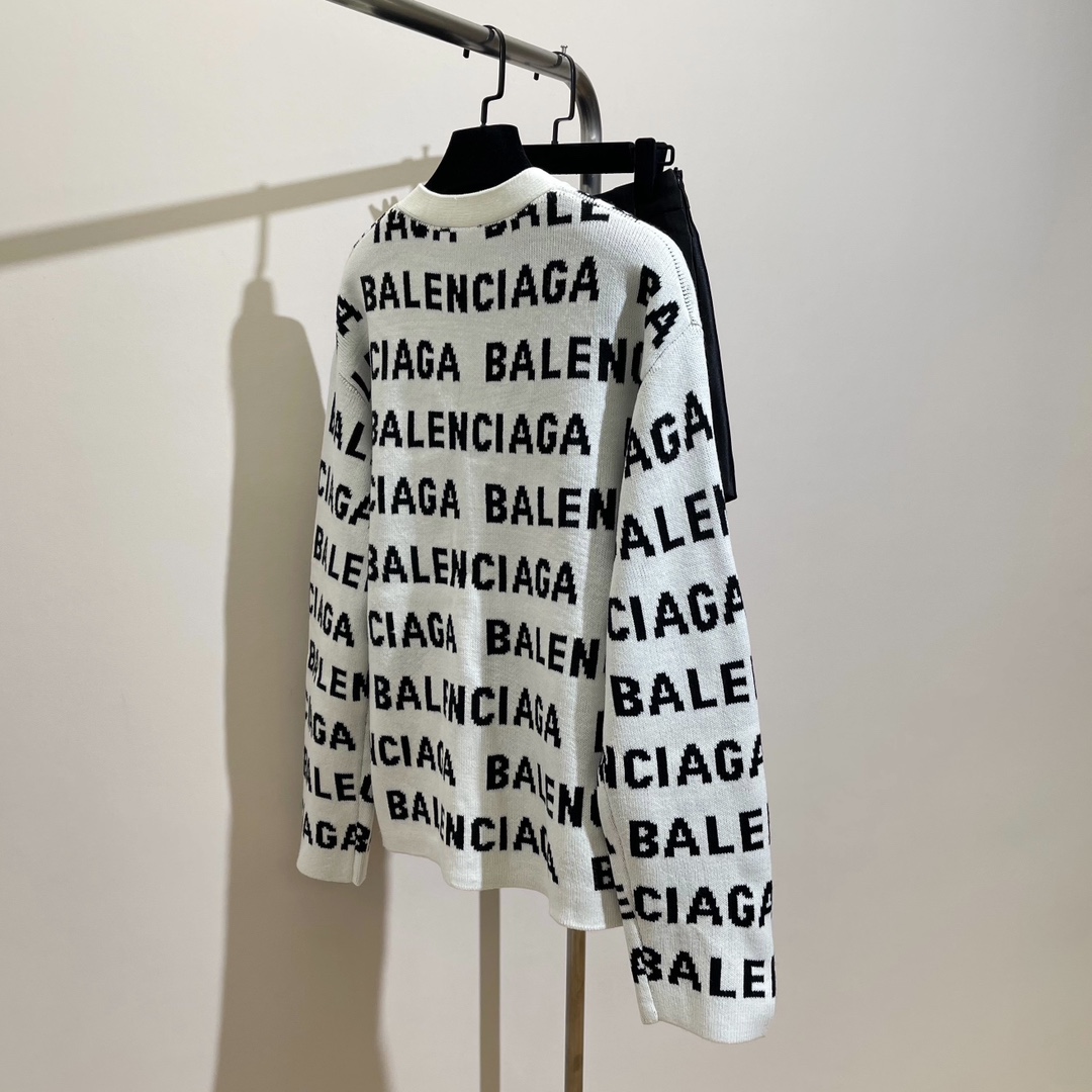 バレンシアガに似たブランド偽物 セーター ｖ形 ゆったり リラックス感_8