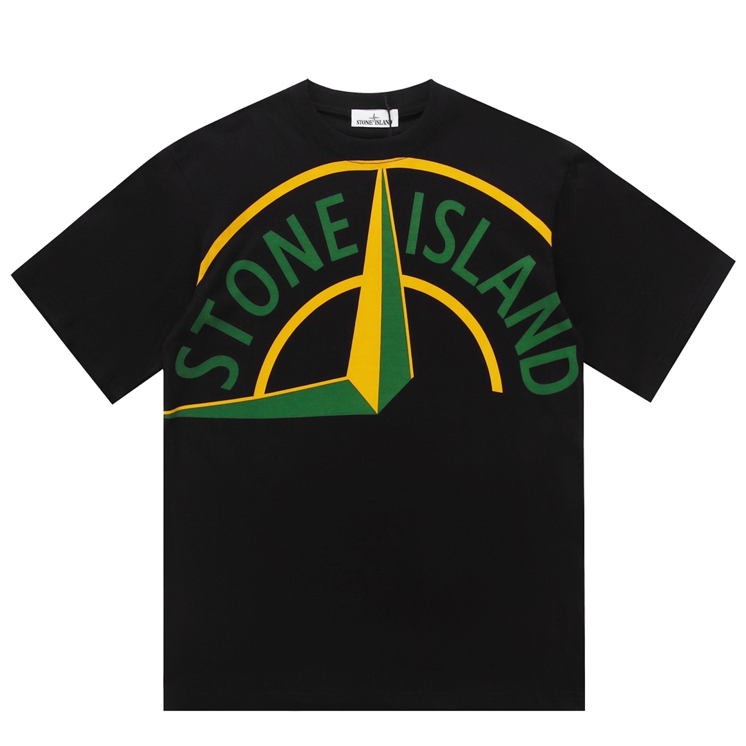 STONE ISLANDストーンアイランドｔシャツ偽物 半袖Tシャツ シンプル 100％綿 ブラック_9