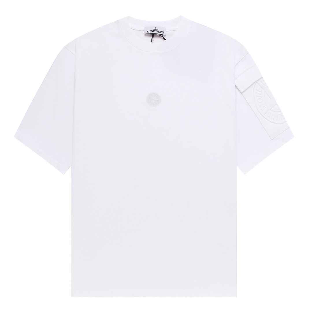 最安値‼大人気STONEISLANDストーンアイランドｔシャツｎ級品 半袖Tシャツ 2色 ホワイト_1