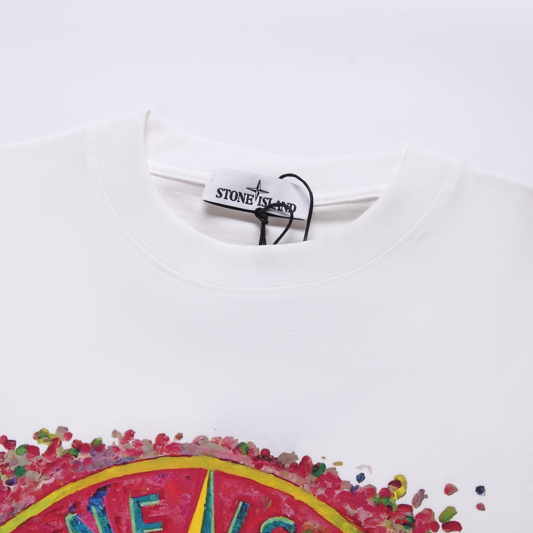 新作入荷格ストーンアイランドｔシャツ激安通販 爽やかなシャツ ３色可選 ホワイト_2