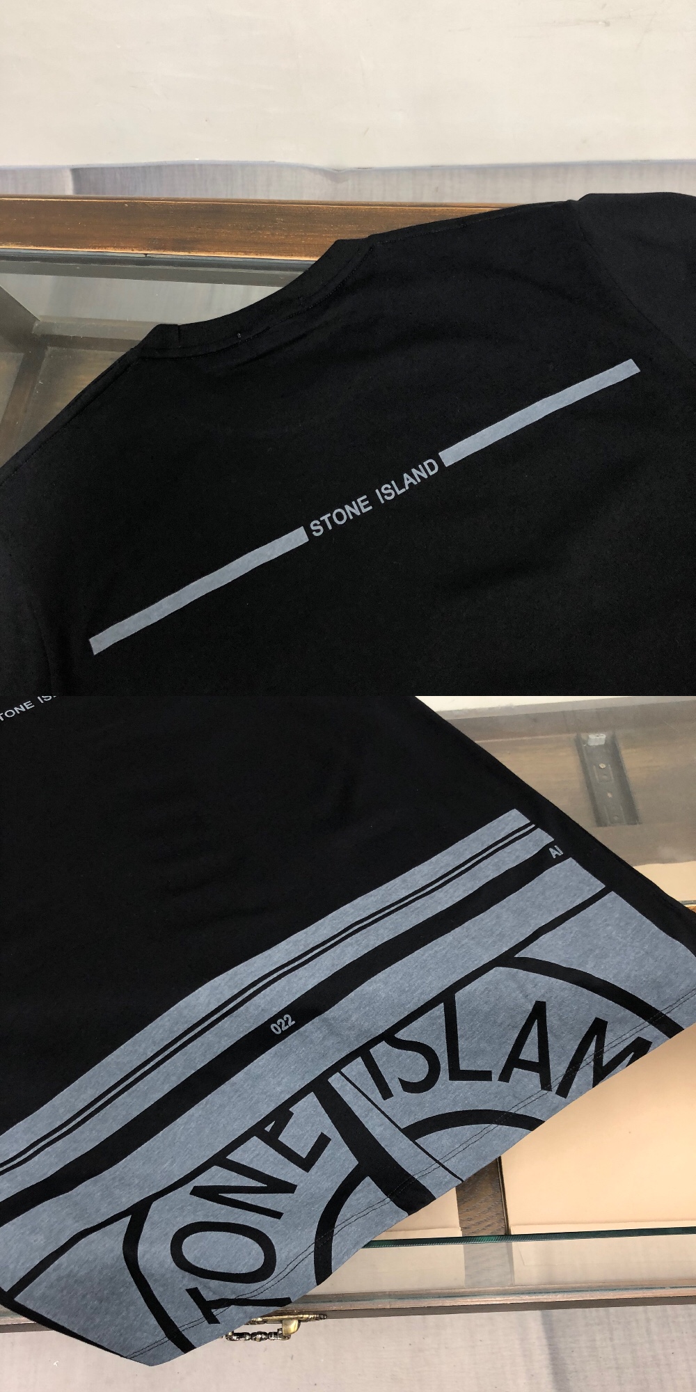 ストーンアイランド tシャツ メンズ ｎ級品 純綿 半袖  ブラック_3