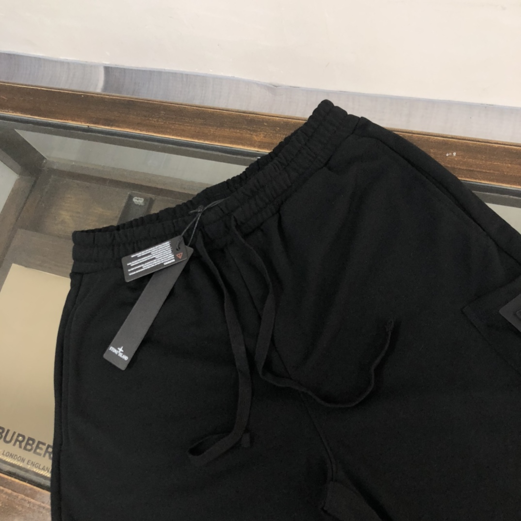 ストーンアイランド 夏服n級品 カジュアルショートパンツ 4色 ブラック_3