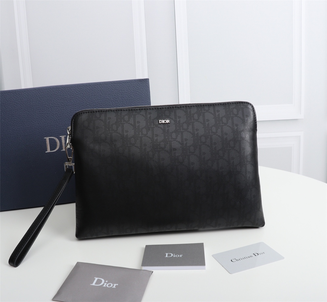 dior 3万以内n級品 メンズバッグ  内蔵センサーチップ ブラックレザー ブラック_1