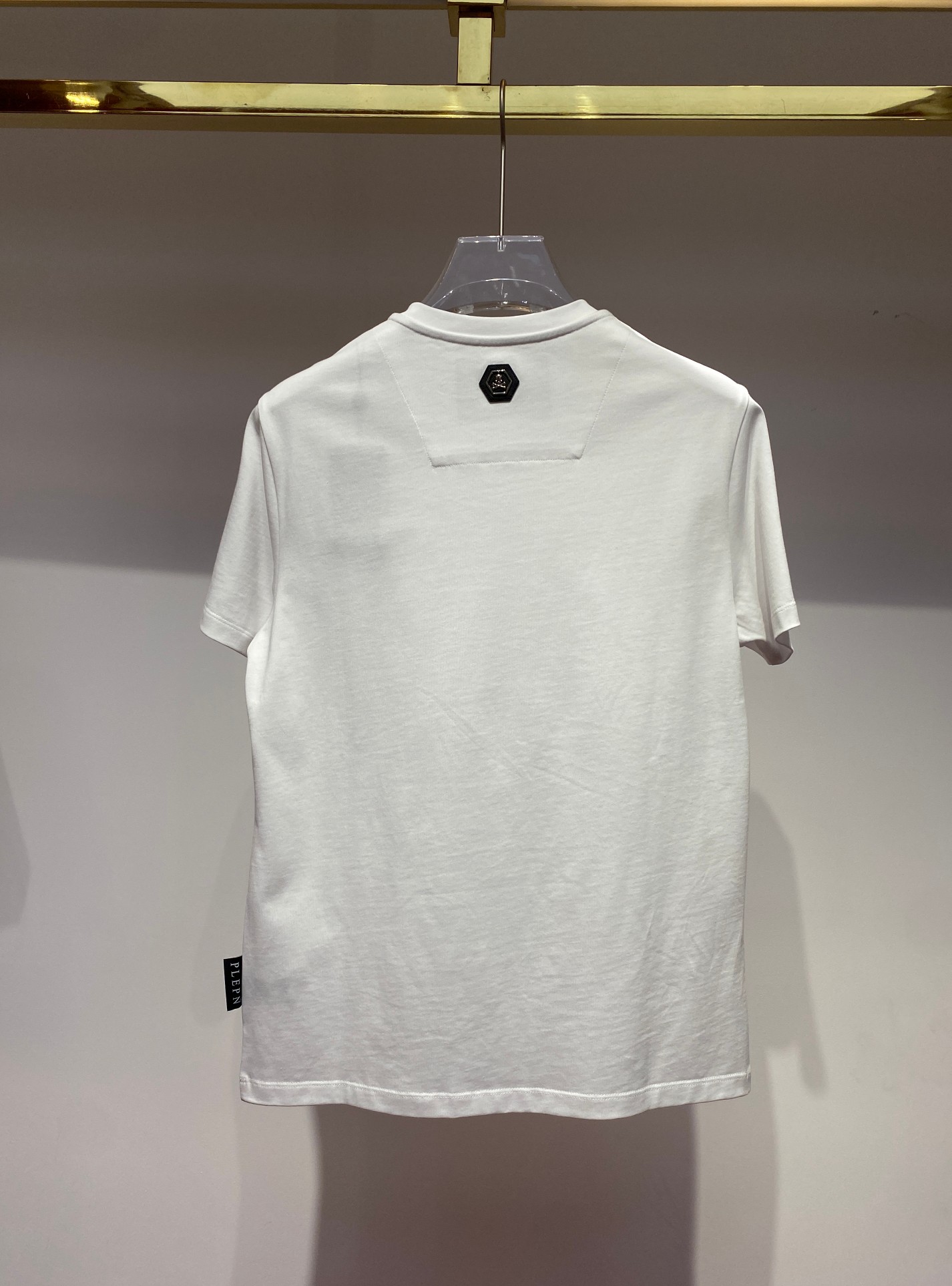 フィリッププレイン tシャツ偽物 ショートシャツ 半袖 ドクロプリント ホワイト_3