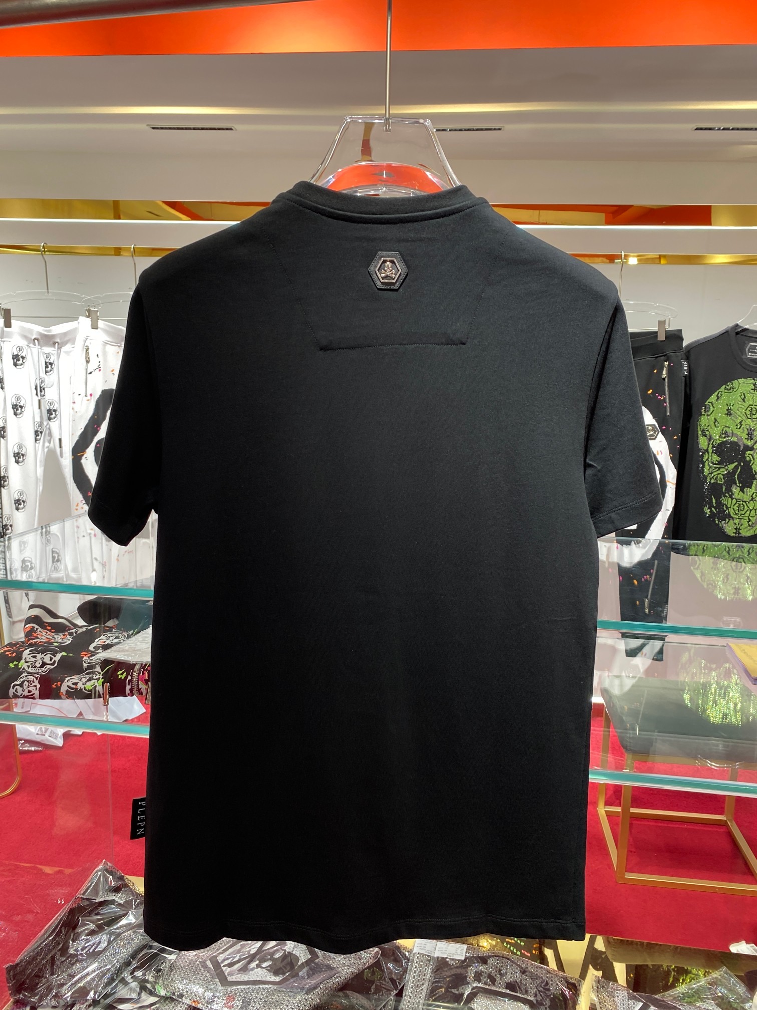 フィリッププレイン ロゴｎ級品 ショートシャツ 半袖 ドクロプリント ブラック_3