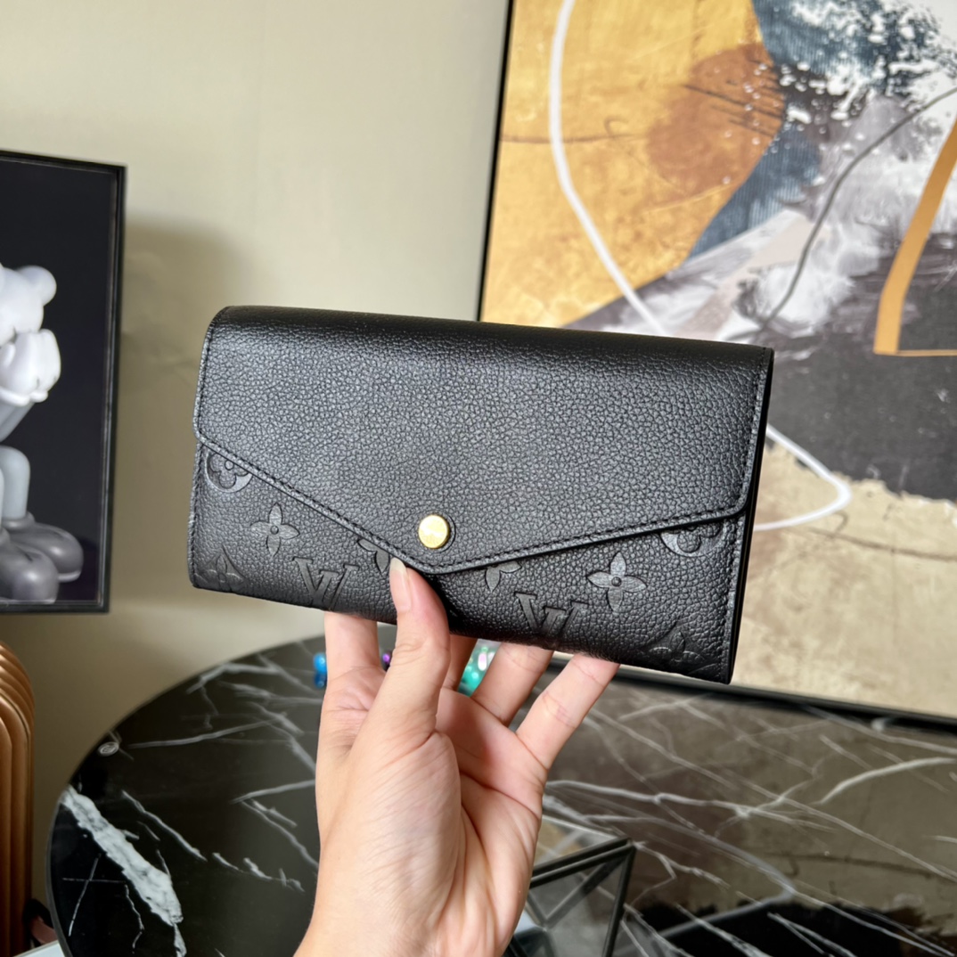 ルイヴィトン ワッペン バッグｎ級品 封筒型財布 柔らかい 薄い ブラック_2