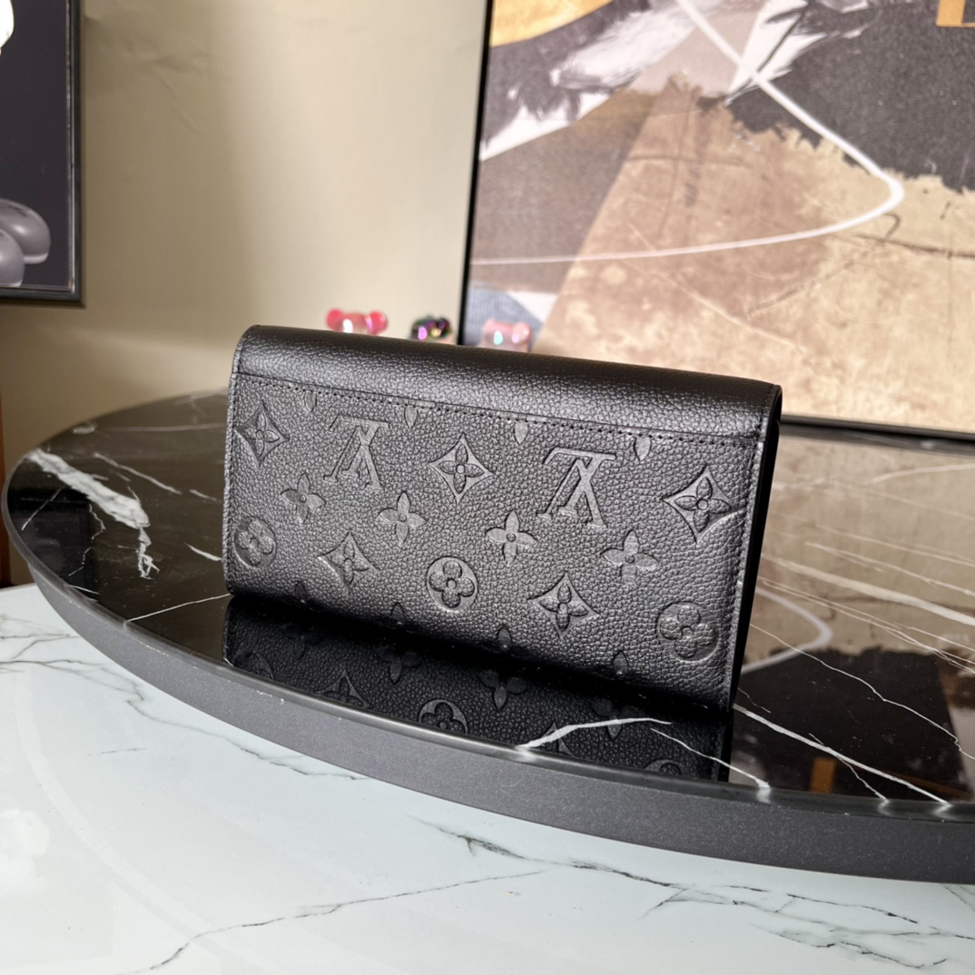 ルイヴィトン ワッペン バッグｎ級品 封筒型財布 柔らかい 薄い ブラック_3