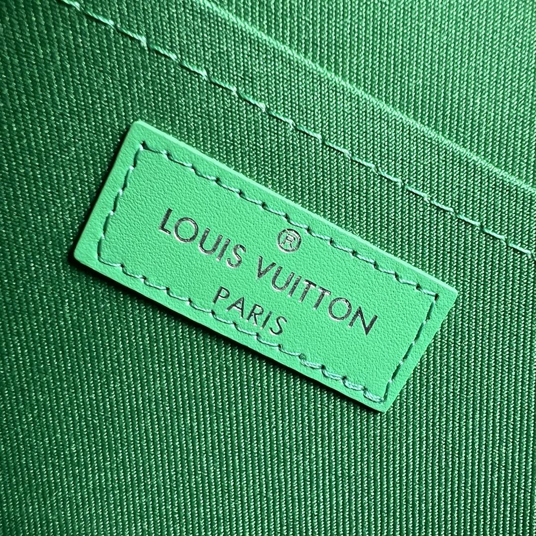 ルイヴィトン エコバッグ 本物スーパーコピー レザー財布 柔らかい グリーン内張り 薄い モノグラム_7