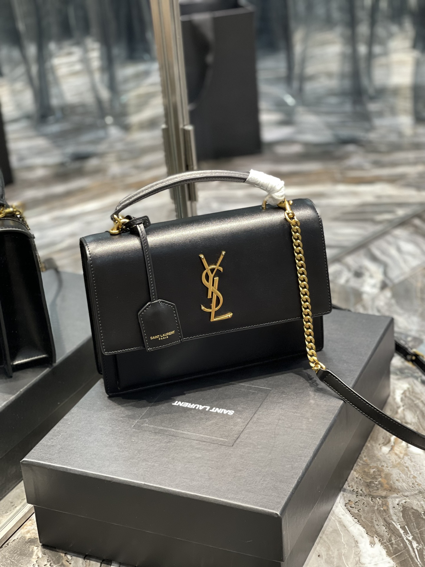 YSLサンローラン箱ｎ級品 イタリア レザー 斜めがけバッグ 実用 ブラック_2