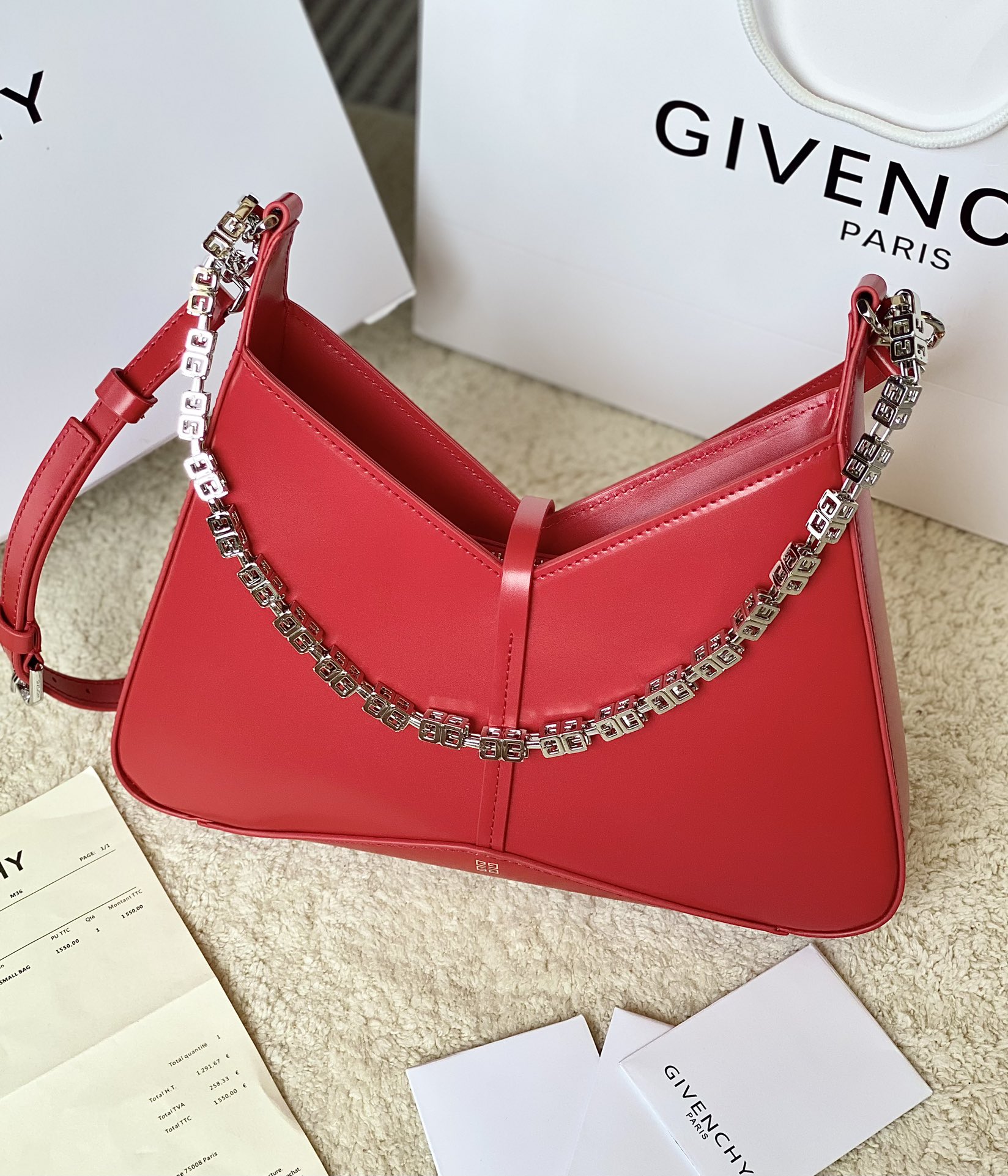 GIVENCHYジバンシー エコバッグコピー フランス レザーバッグ レディース 魅力 レッド_2