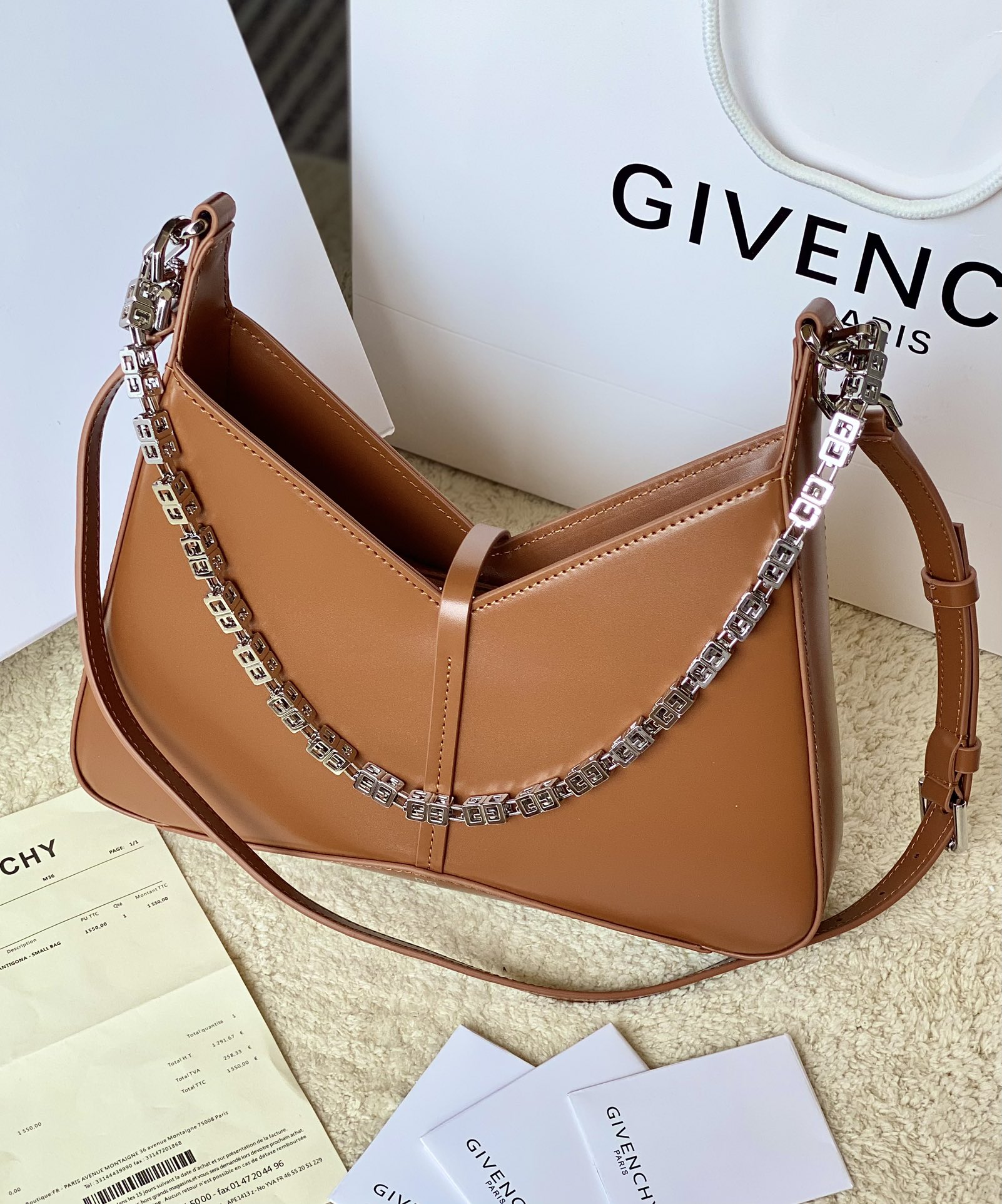 GIVENCHYバオバオバッグ スーパーコピー フランス レザーバッグ レディース 魅力 ブラウン_3