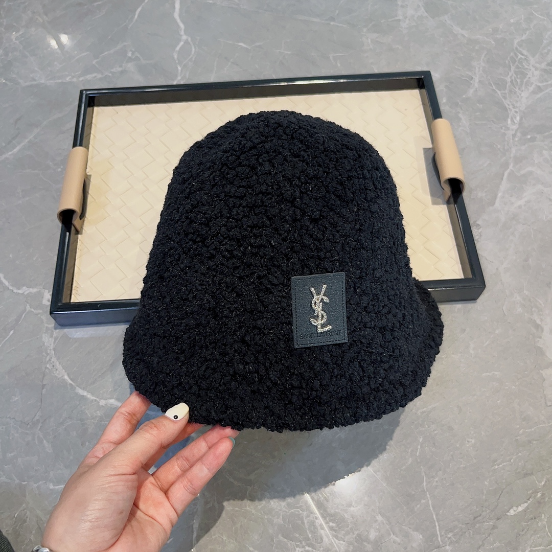 サンローラン定番人気物コピーニット帽コットンブラック高級ファッション可愛い_2