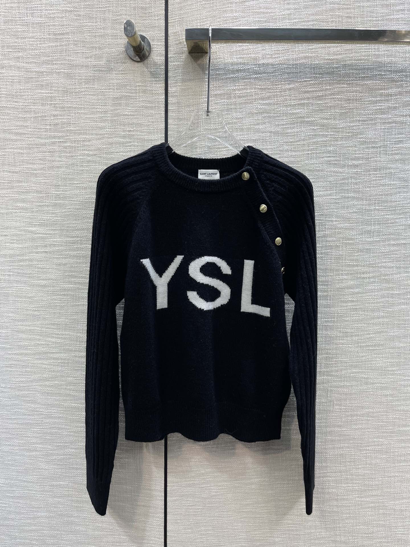 YSL イヴサンローラントトップス偽物 シャツ 秋冬トップス 温かい シンプル コットン 3色 ブラック_1