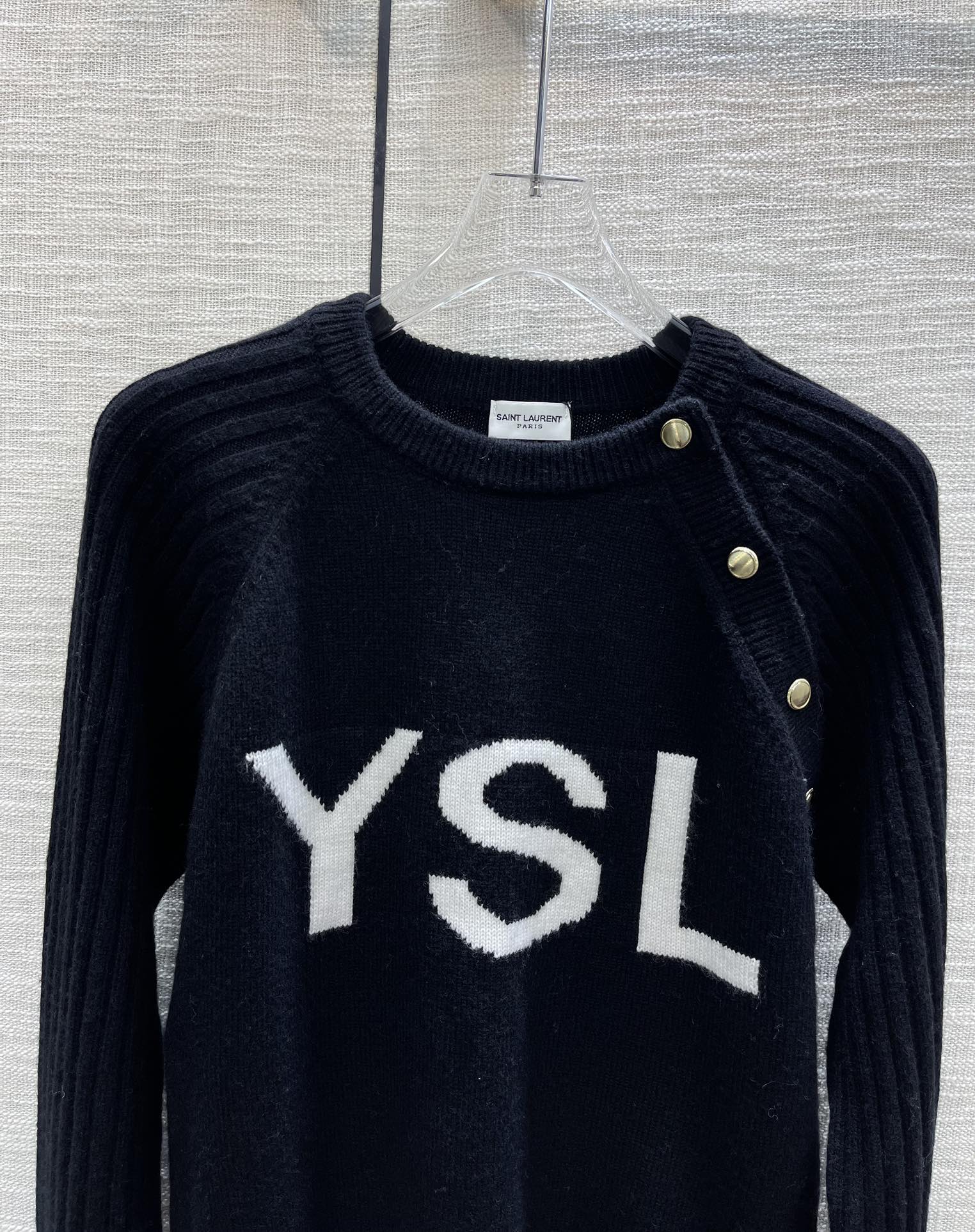 YSL イヴサンローラントトップス偽物 シャツ 秋冬トップス 温かい シンプル コットン 3色 ブラック_2