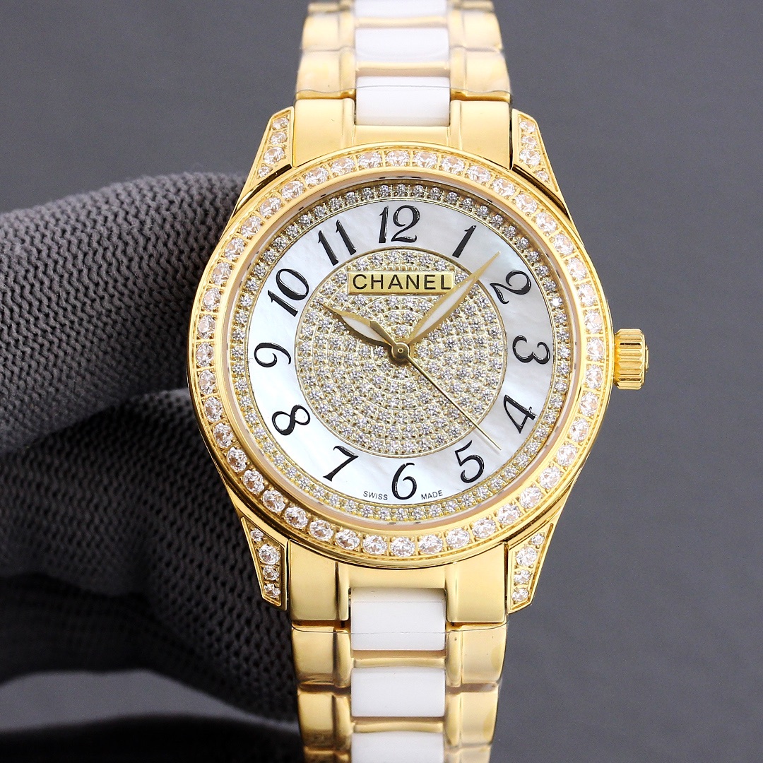 CHANELコピー腕時計 優雅 レディース専用 薄いワッチ プレゼント 新商品 2色 ゴールド_2