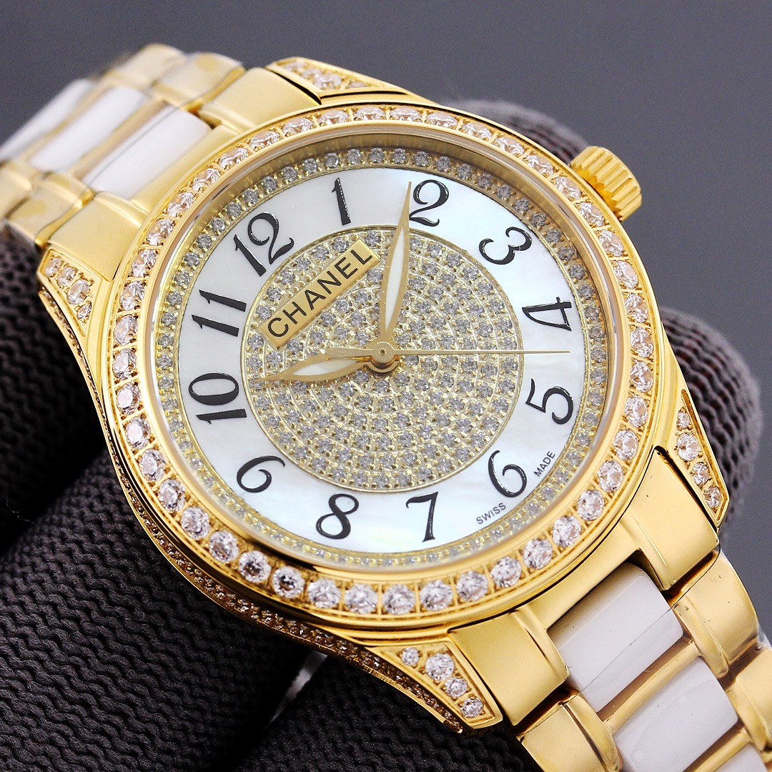 CHANELコピー腕時計 優雅 レディース専用 薄いワッチ プレゼント 新商品 2色 ゴールド_4