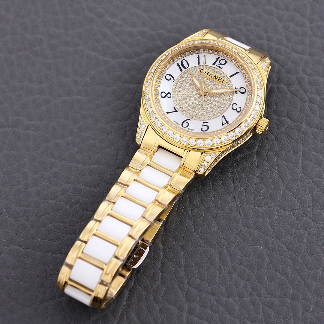 CHANELコピー腕時計 優雅 レディース専用 薄いワッチ プレゼント 新商品 2色 ゴールド_5