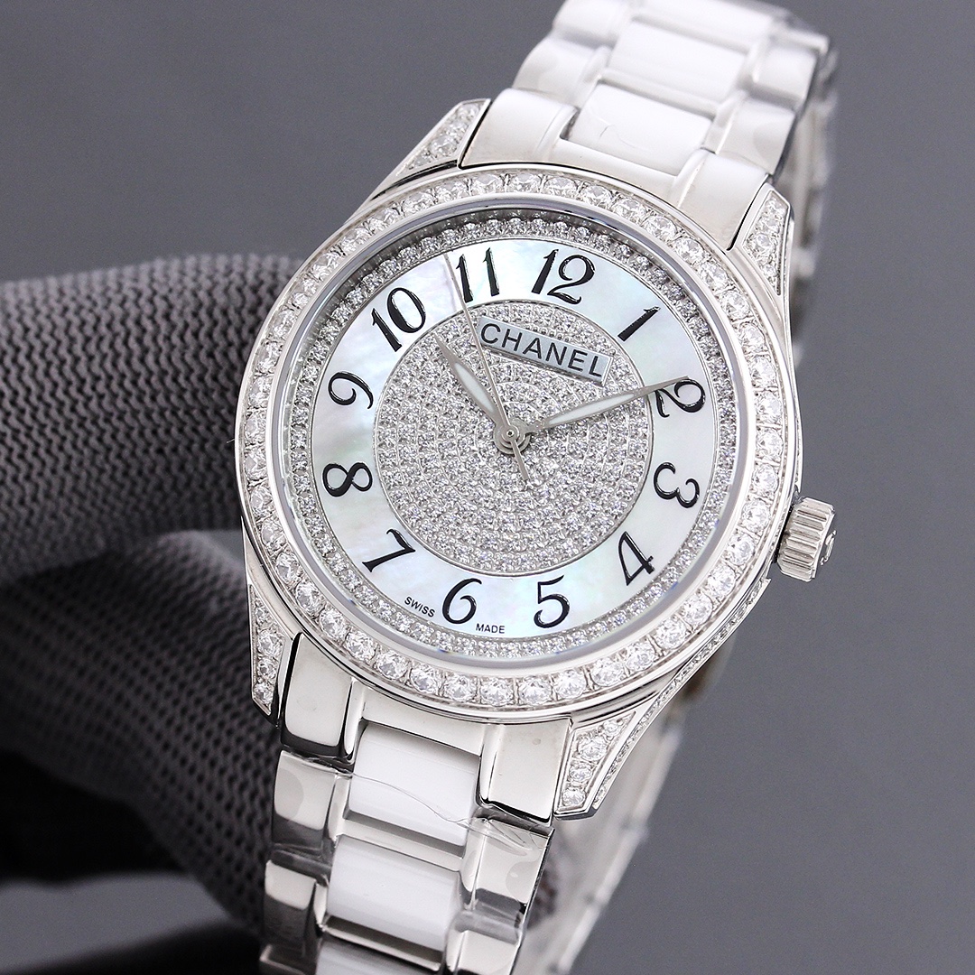 CHANELコピー腕時計 優雅 レディース専用 薄いワッチ プレゼント 新商品 2色 シルバー_3