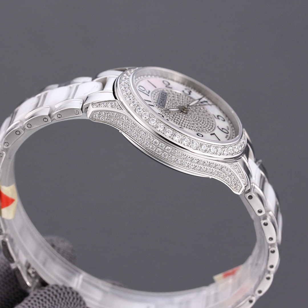 CHANELコピー腕時計 優雅 レディース専用 薄いワッチ プレゼント 新商品 2色 シルバー_6