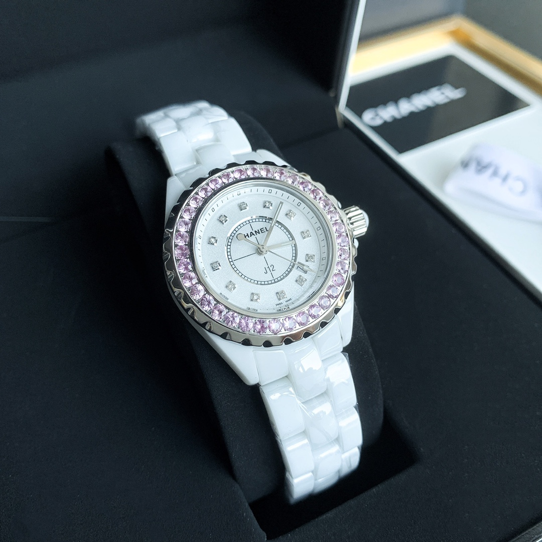 CHANELシャネルの腕時計激安通販 優雅 レディース専用 薄いワッチ プレゼント 新商品 ダイヤモンド ホワイト_3