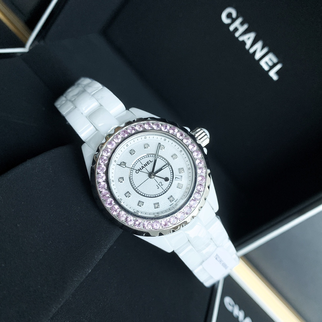 CHANELシャネルの腕時計激安通販 優雅 レディース専用 薄いワッチ プレゼント 新商品 ダイヤモンド ホワイト_7