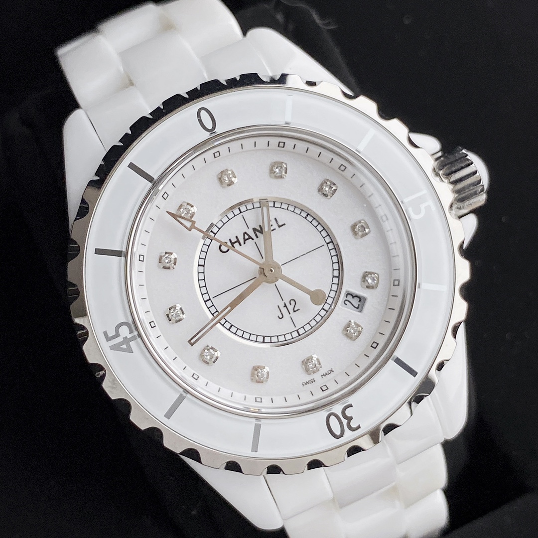 CHANEL時計コピー72 優雅 レディース専用 薄いワッチ プレゼント 新商品 ダイヤモンド ホワイト_1