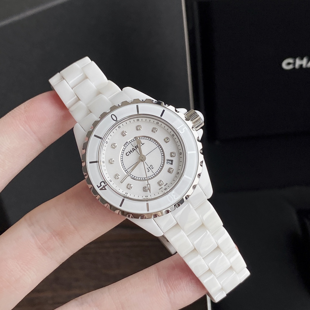 CHANEL時計コピー72 優雅 レディース専用 薄いワッチ プレゼント 新商品 ダイヤモンド ホワイト_2
