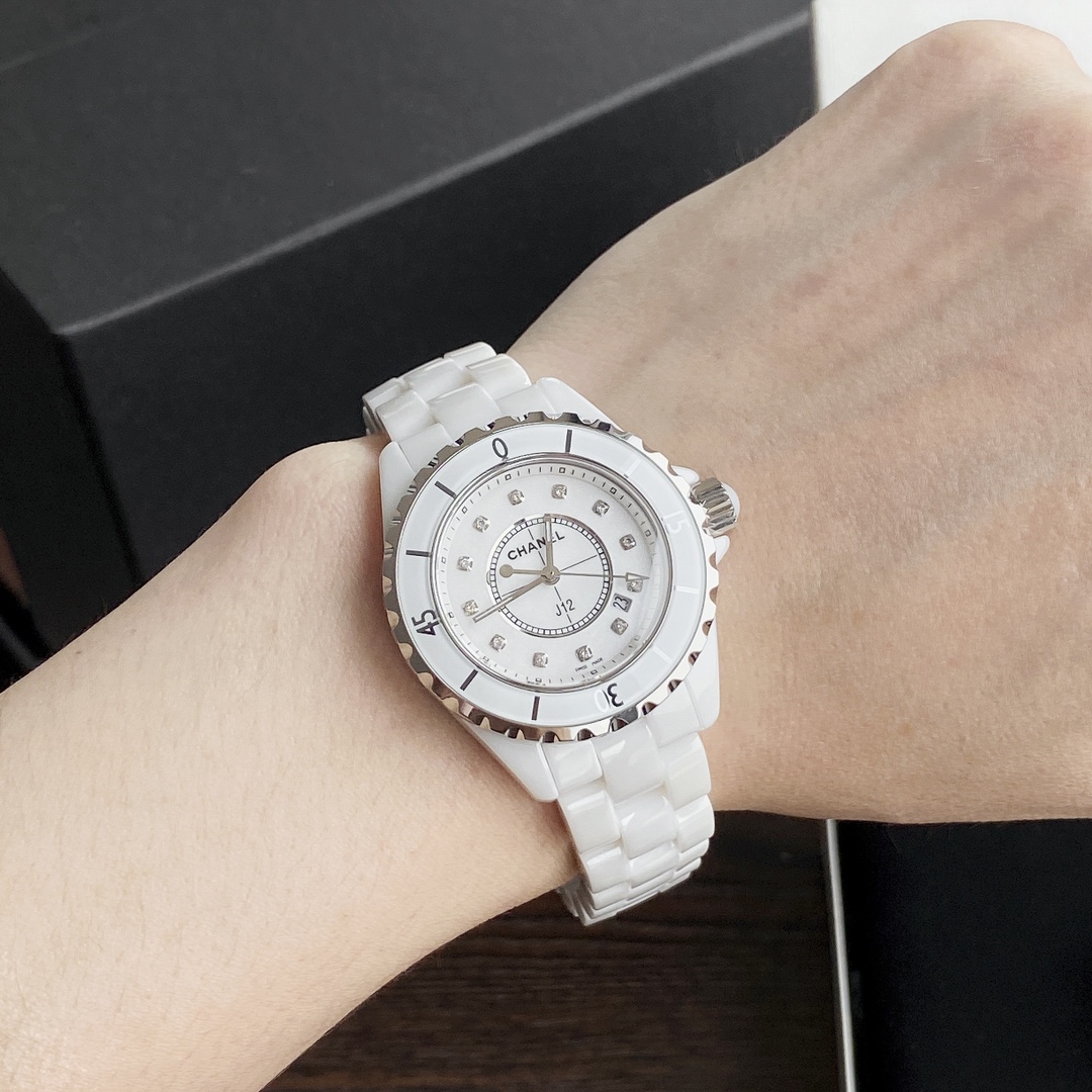 CHANEL時計コピー72 優雅 レディース専用 薄いワッチ プレゼント 新商品 ダイヤモンド ホワイト_3