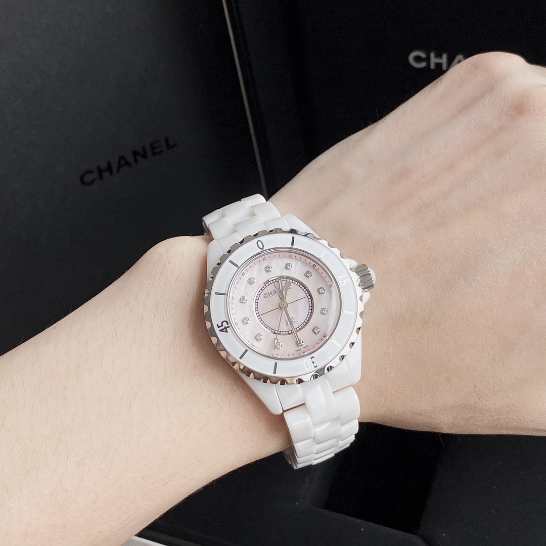 CHANEL時計スーパーコピー72 優雅 レディース専用 薄いワッチ プレゼント 新商品 ダイヤモンド ピンク_4