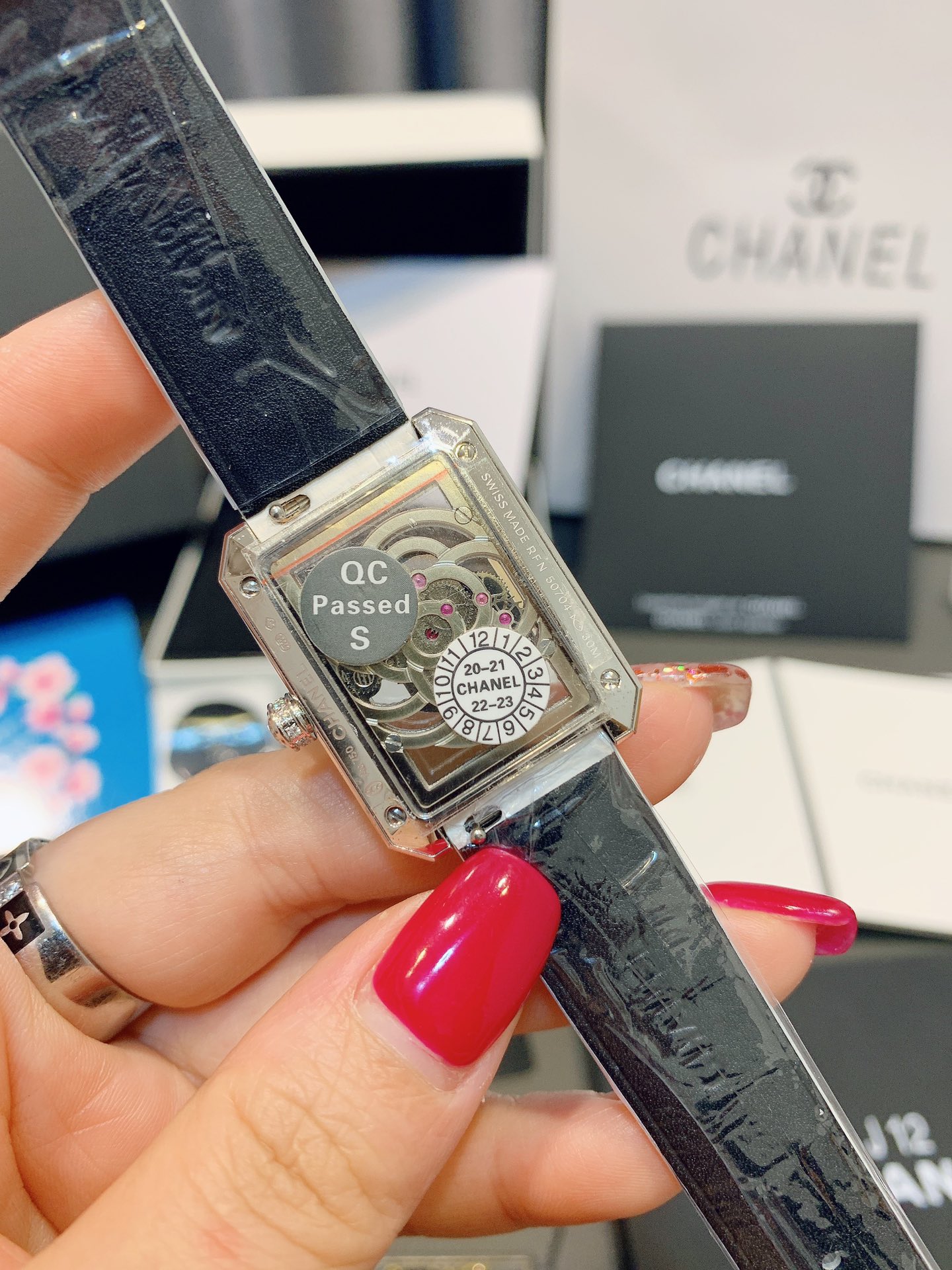 CHANEL 高級時計 リシャールミルスーパーコピー 優雅 レディース 薄いワッチ プレゼント ホワイト_5