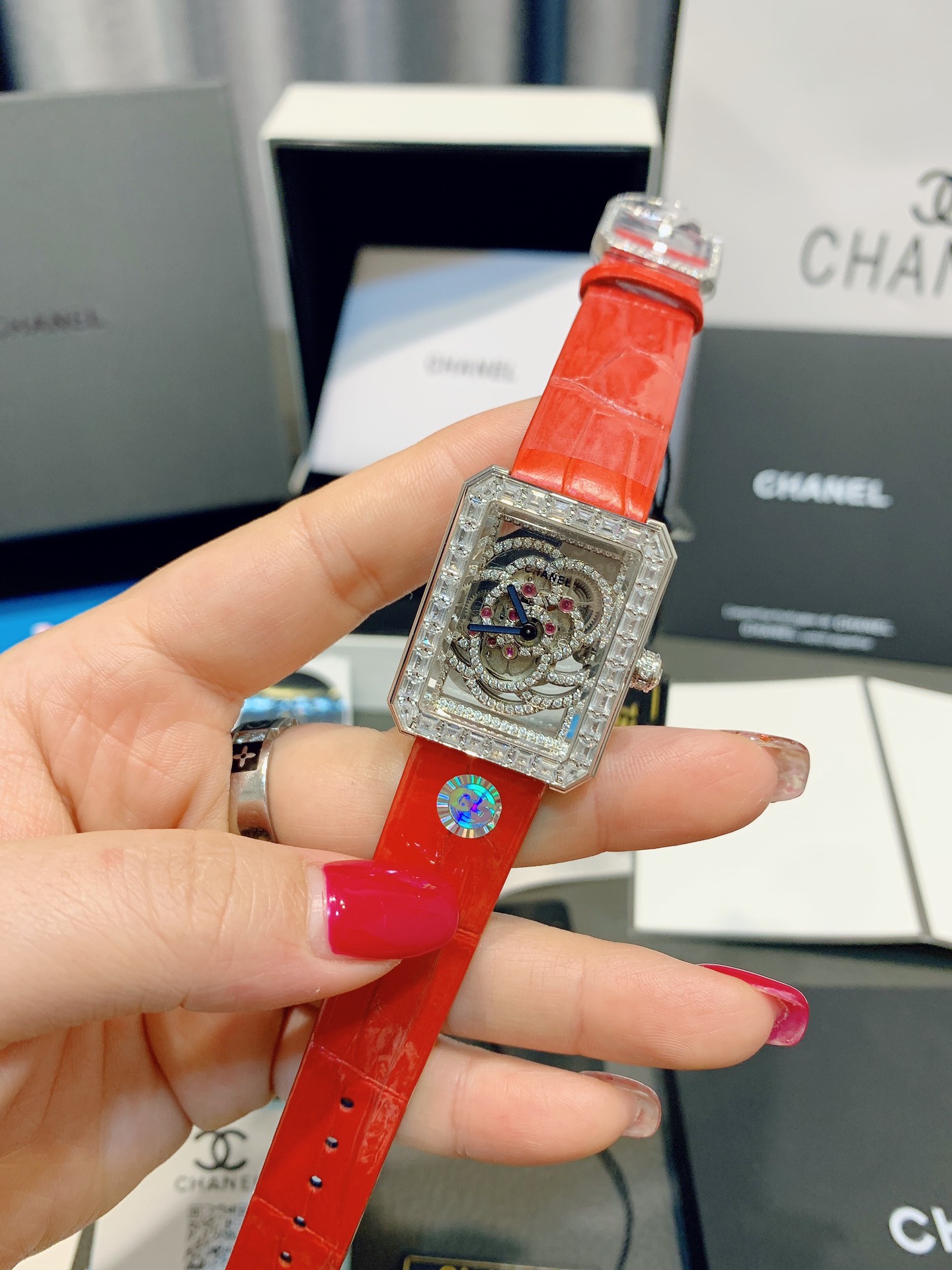 CHANEL 高級時計 リシャールミルｎ級品 優雅 レディース 薄いワッチ プレゼント レッド_1