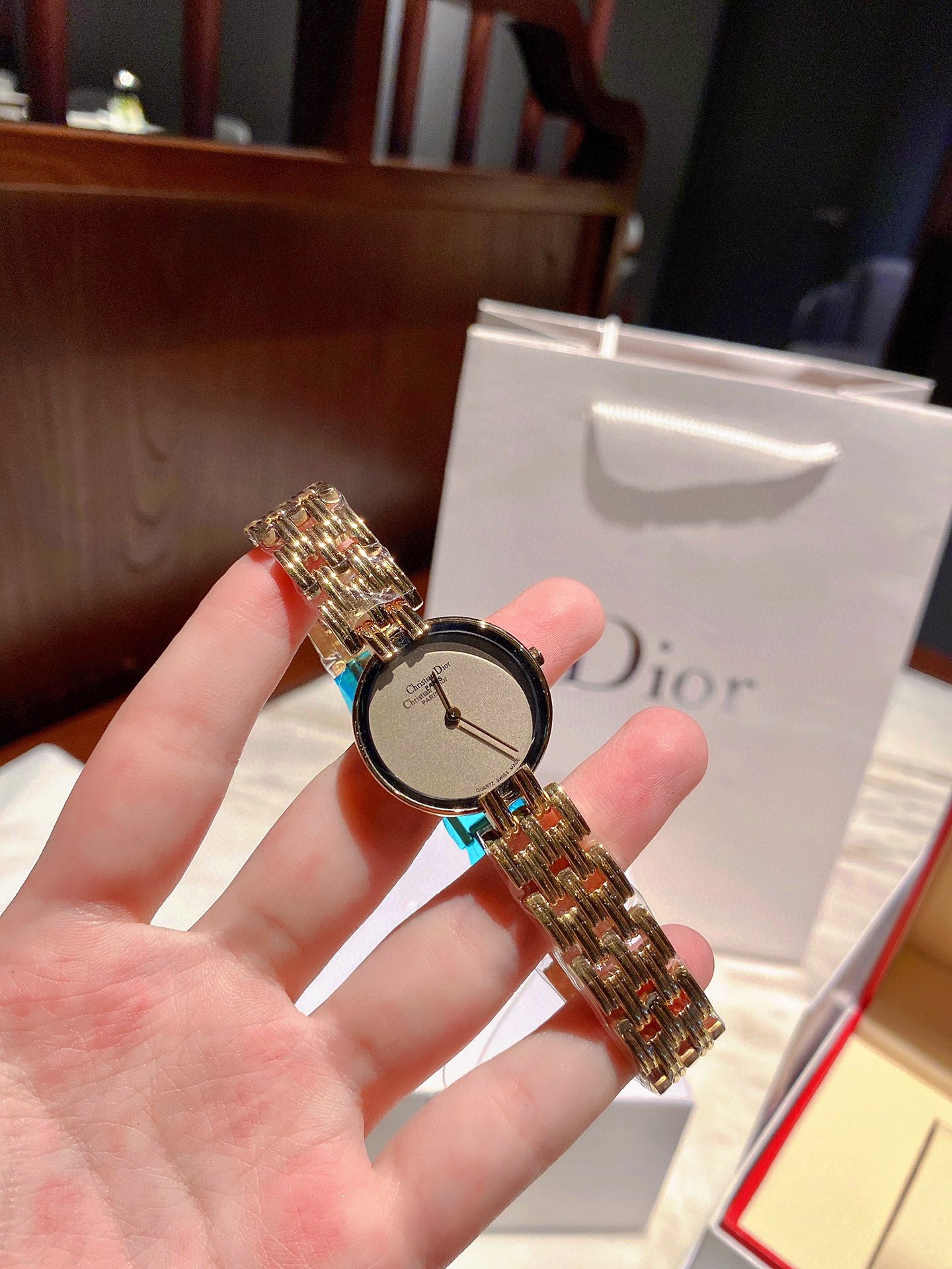 ディオール 腕時計 メンズｎ級品 高級感 薄いワッチ プレゼント 魅力アップ ステンレス ゴールド_4