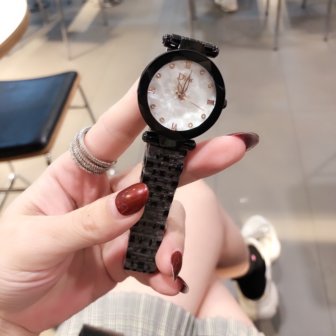 DIOR高級腕時計はいくらから偽物 時計 大人魅力アップ 薄いワッチ プレゼント ステンレス ブラック_2