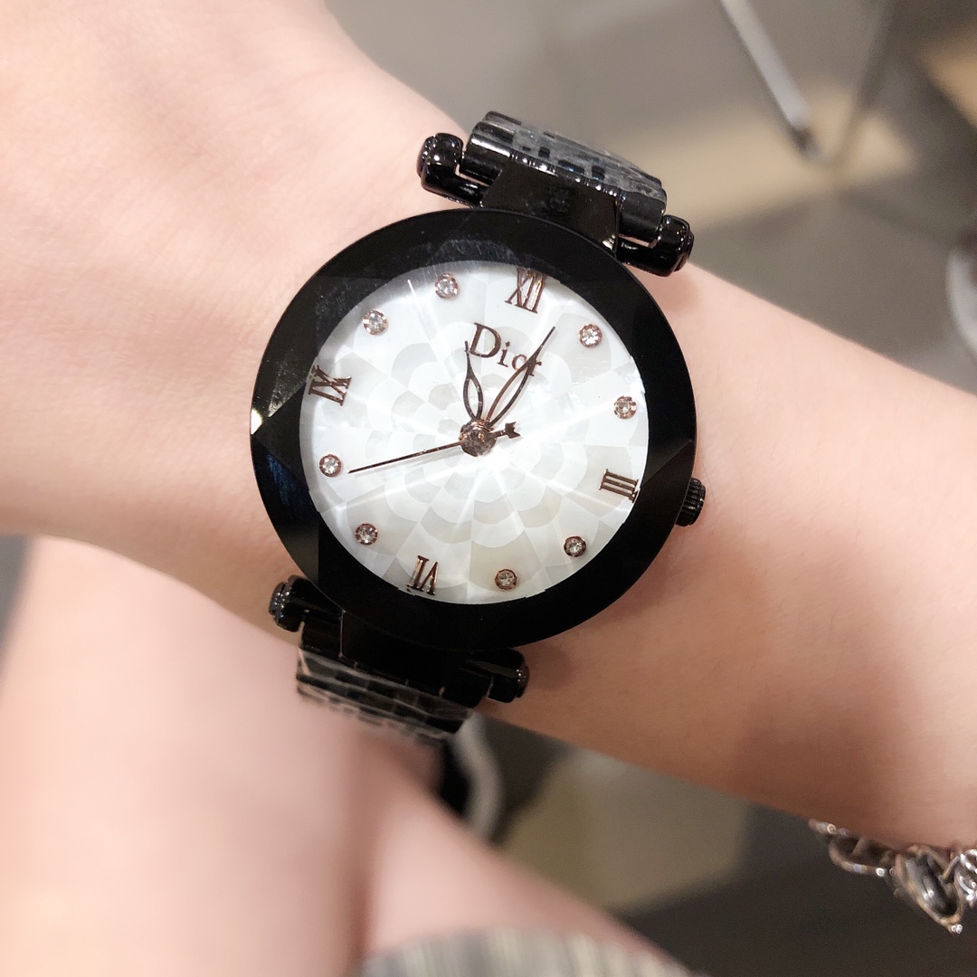 DIOR高級腕時計はいくらから偽物 時計 大人魅力アップ 薄いワッチ プレゼント ステンレス ブラック_3
