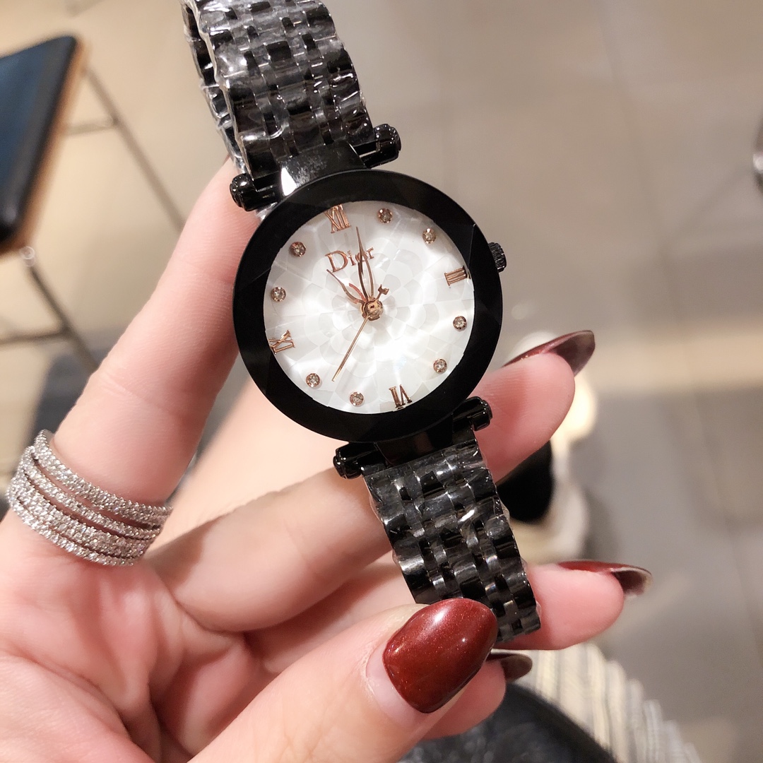 DIOR高級腕時計はいくらから偽物 時計 大人魅力アップ 薄いワッチ プレゼント ステンレス ブラック_4