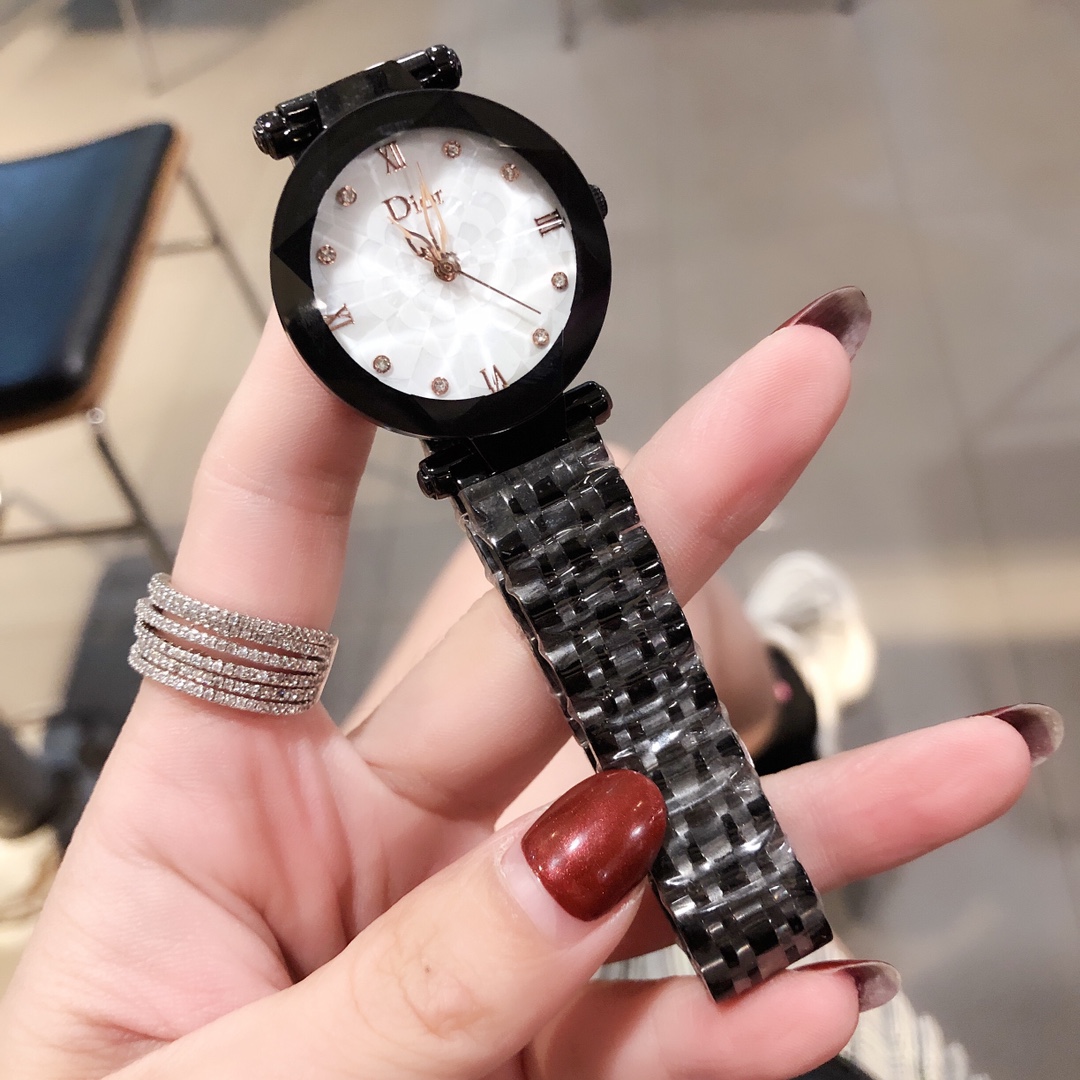 DIOR高級腕時計はいくらから偽物 時計 大人魅力アップ 薄いワッチ プレゼント ステンレス ブラック_5