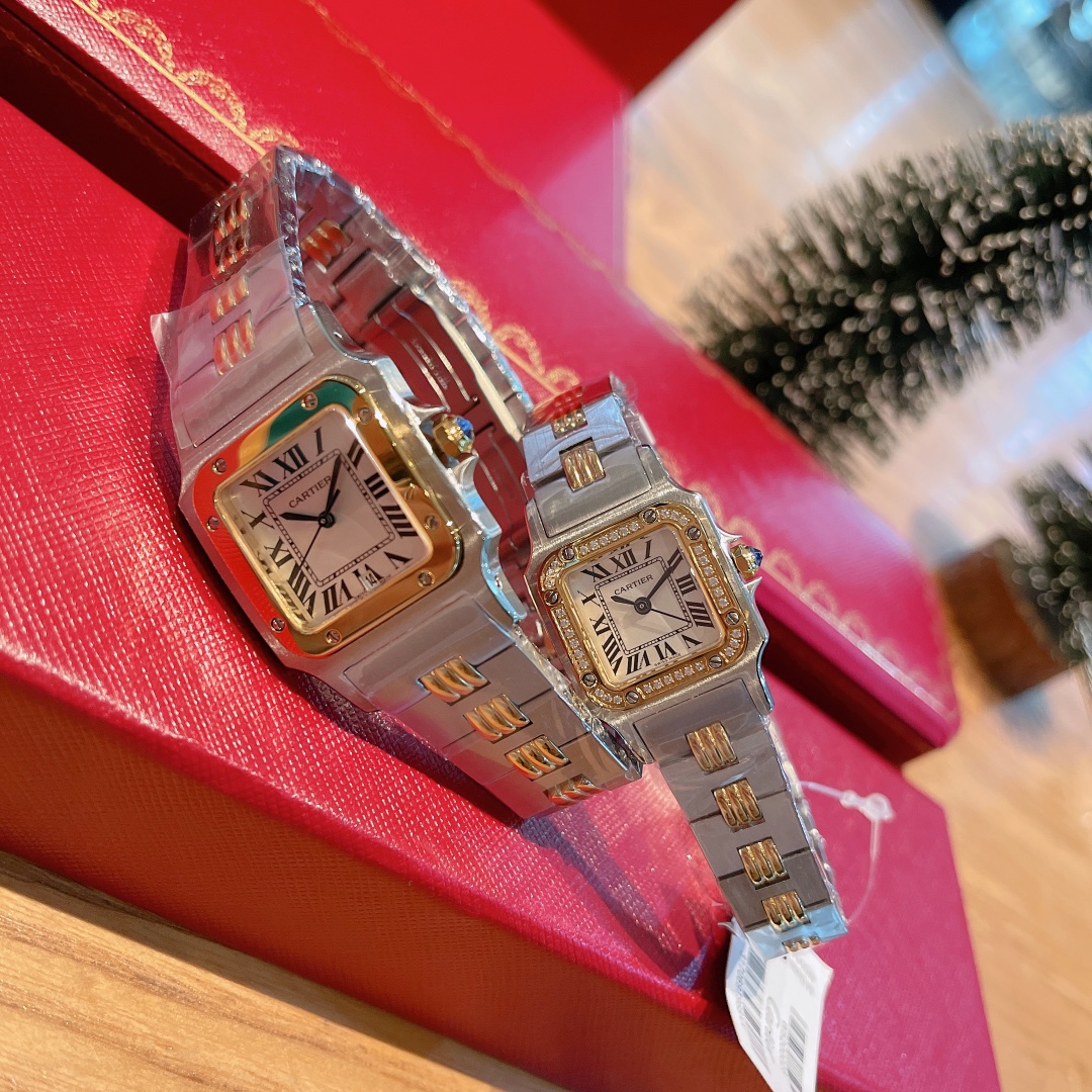 [ダイヤモンドある]CARTIERカルティエ 時計 ユーズドコピー フランス 薄い レトロなトレンドが襲来 腕時計 _4