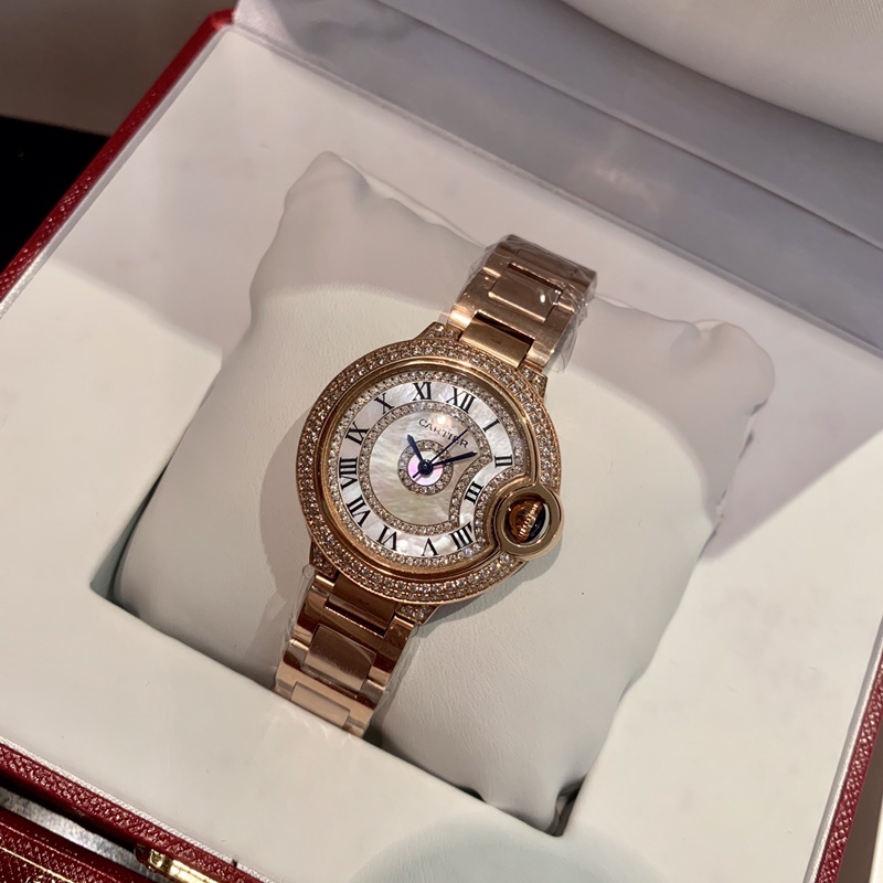 CARTIERカルティエ 腕時計 評価偽物 フランス 薄い腕時計 レザー レディース 新品 最新限定品 ゴールド_3