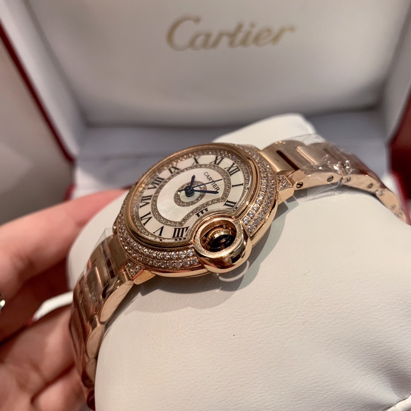 CARTIERカルティエ 腕時計 評価偽物 フランス 薄い腕時計 レザー レディース 新品 最新限定品 ゴールド_5