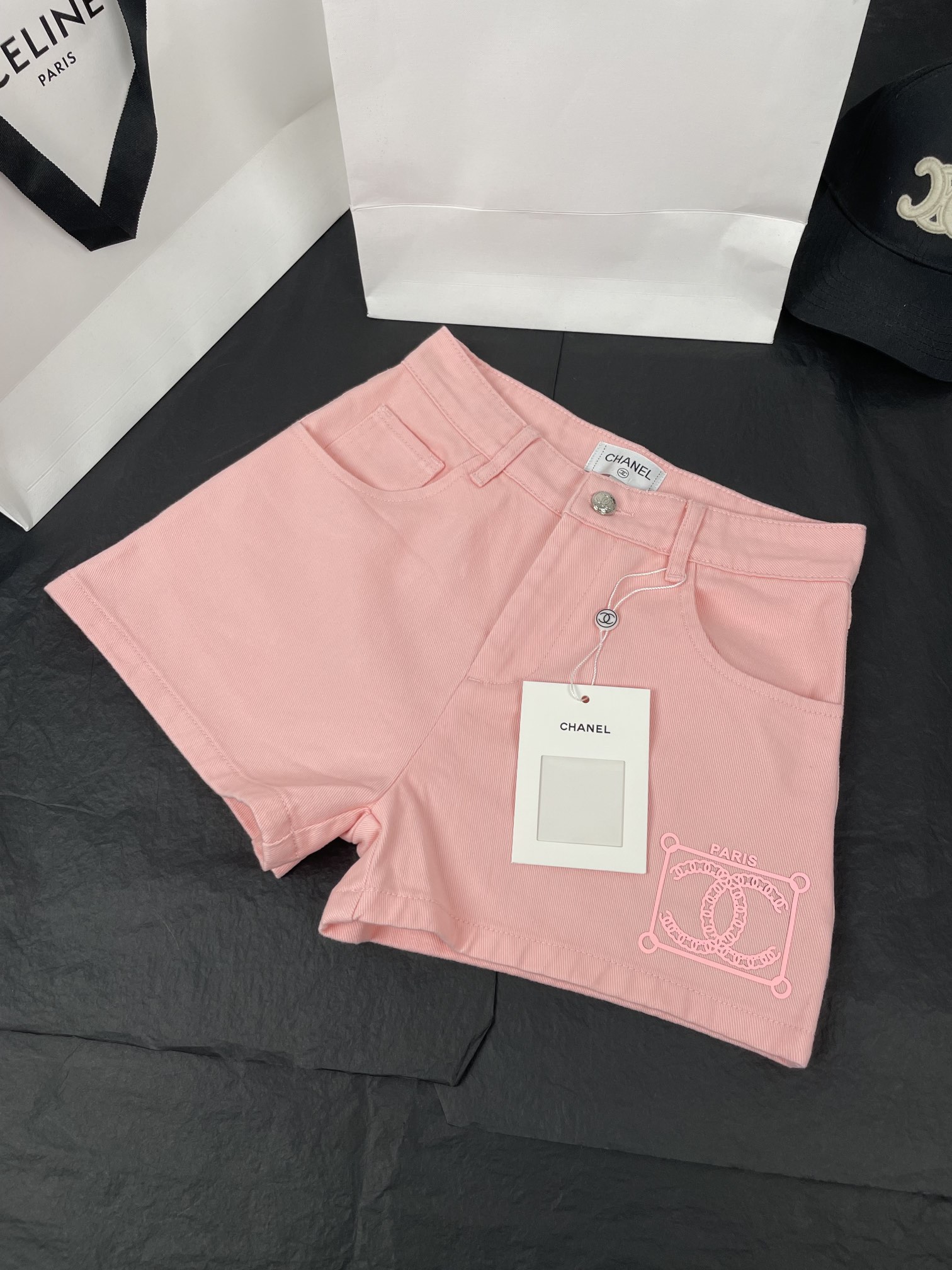 シャネルズボンコピー ショートパンツ 夏服 美しい ファッション 柔らかい 三つ色 ピンク_3