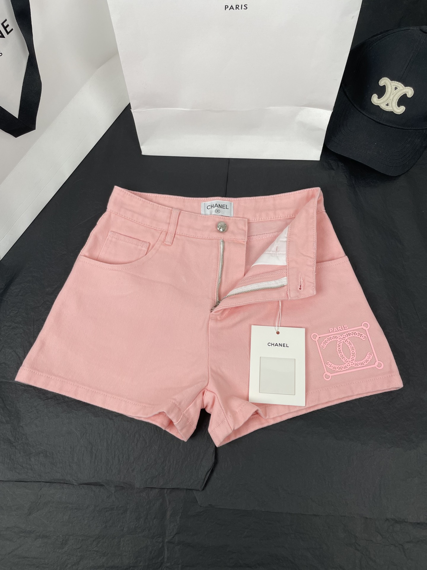 シャネルズボンコピー ショートパンツ 夏服 美しい ファッション 柔らかい 三つ色 ピンク_4