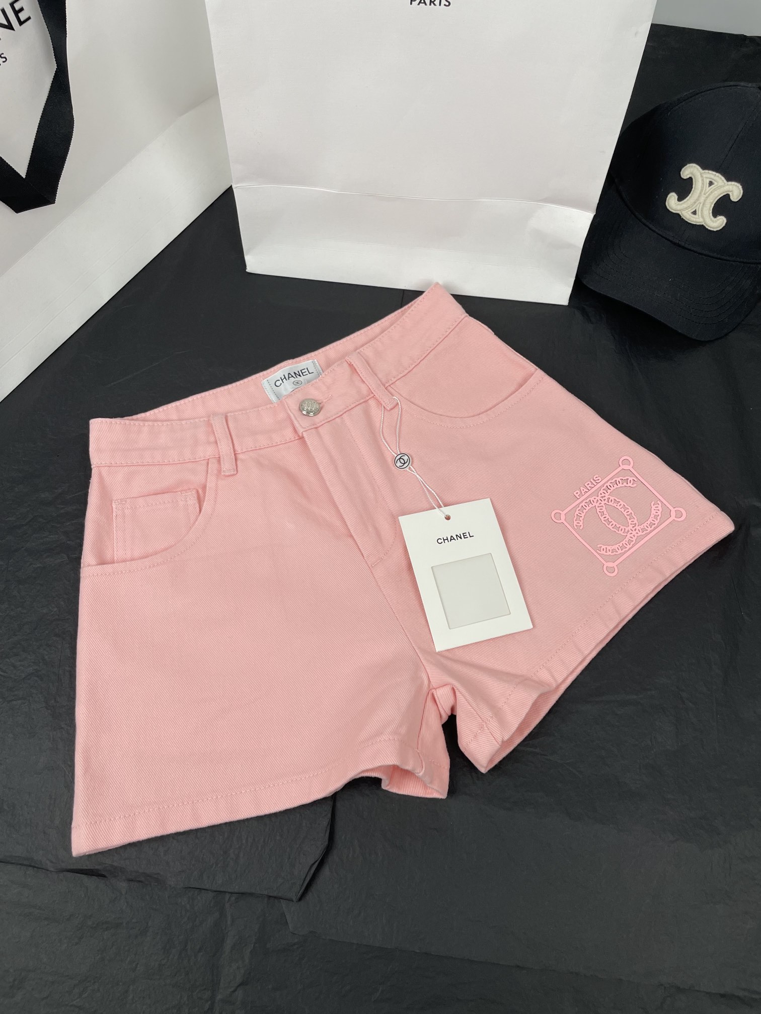 シャネルズボンコピー ショートパンツ 夏服 美しい ファッション 柔らかい 三つ色 ピンク_5