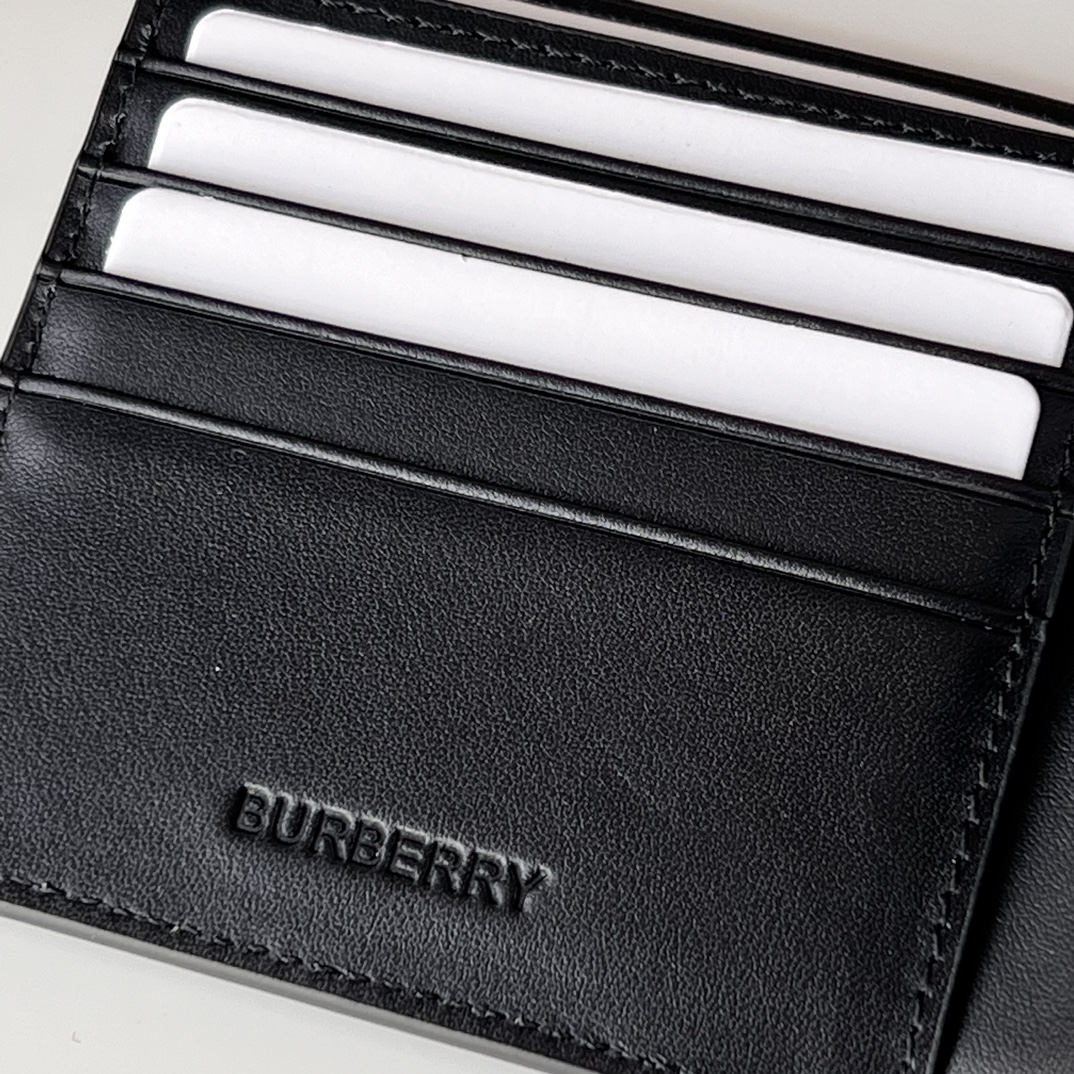 バーバリーBURBERRYスーパーコピー財布レザーブラック高級ファッション_5