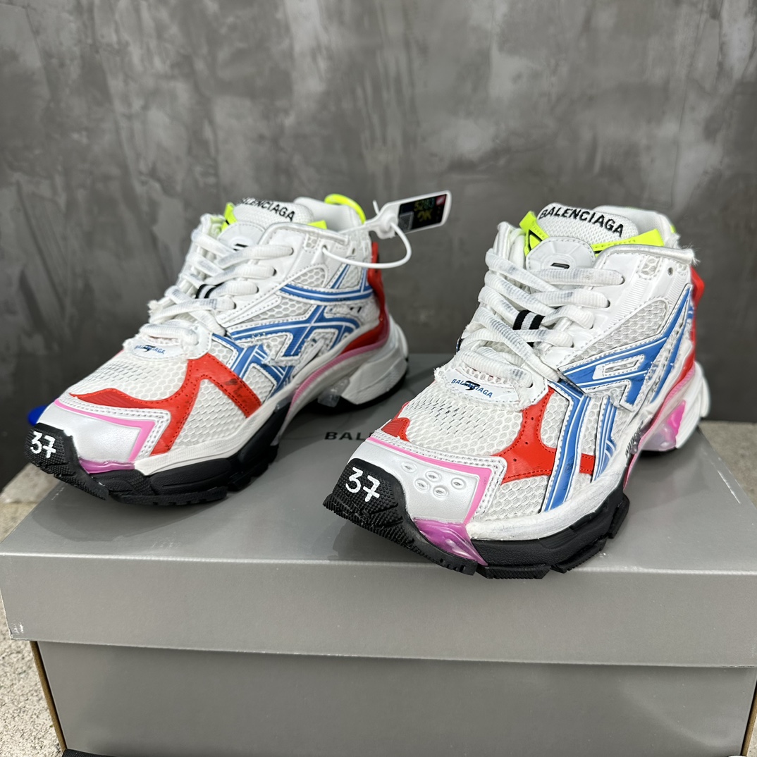 バレンシアガ 似てる スニーカーコピー BALENCIAGA スポーツ 運動 軽量 メンズシューズ 高級品 レッド_2