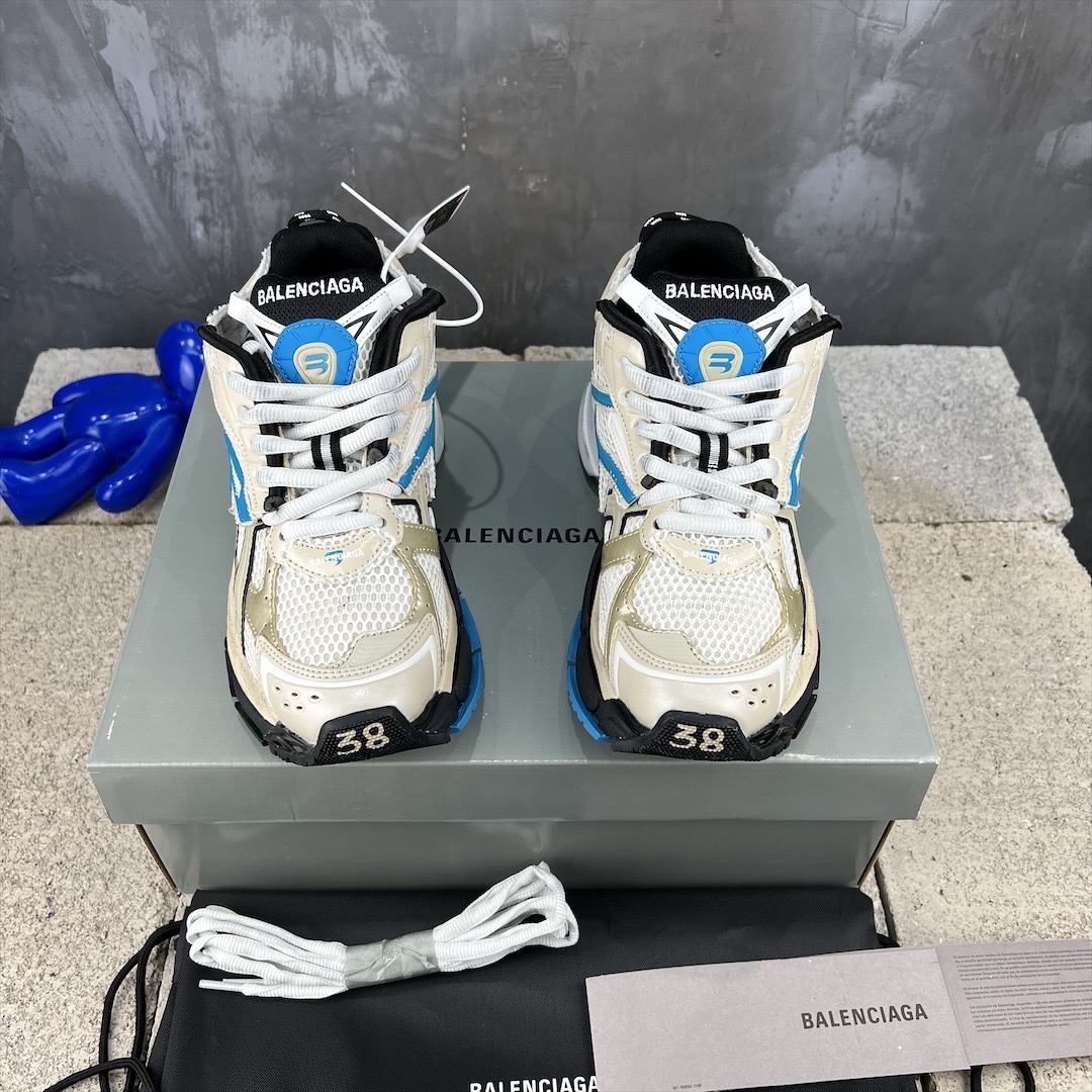 バレンシアガに似たスニーカースーパーコピー BALENCIAGA スポーツ 運動 軽量 メンズシューズ 高級品 カラフル ブルー_1