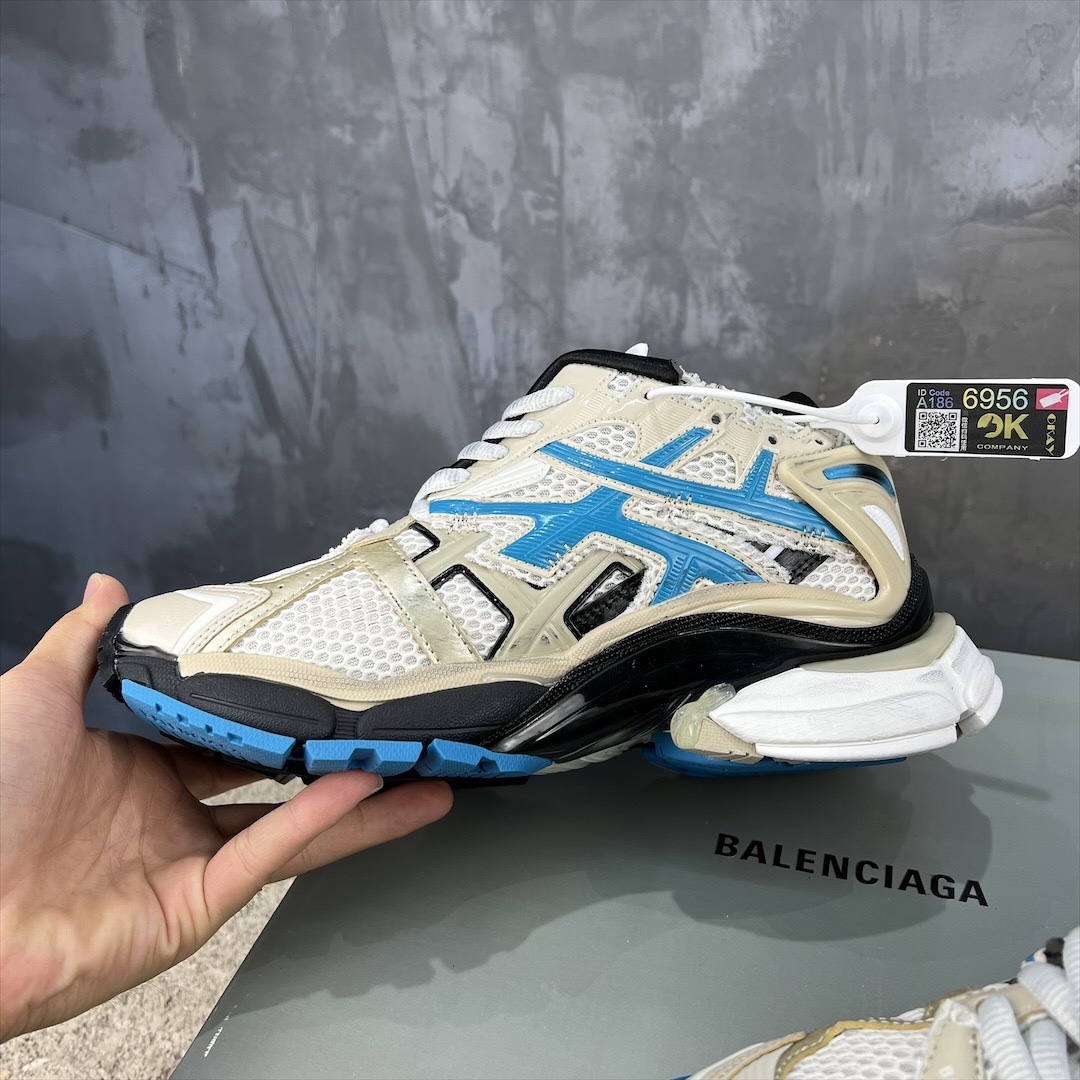 バレンシアガに似たスニーカースーパーコピー BALENCIAGA スポーツ 運動 軽量 メンズシューズ 高級品 カラフル ブルー_7