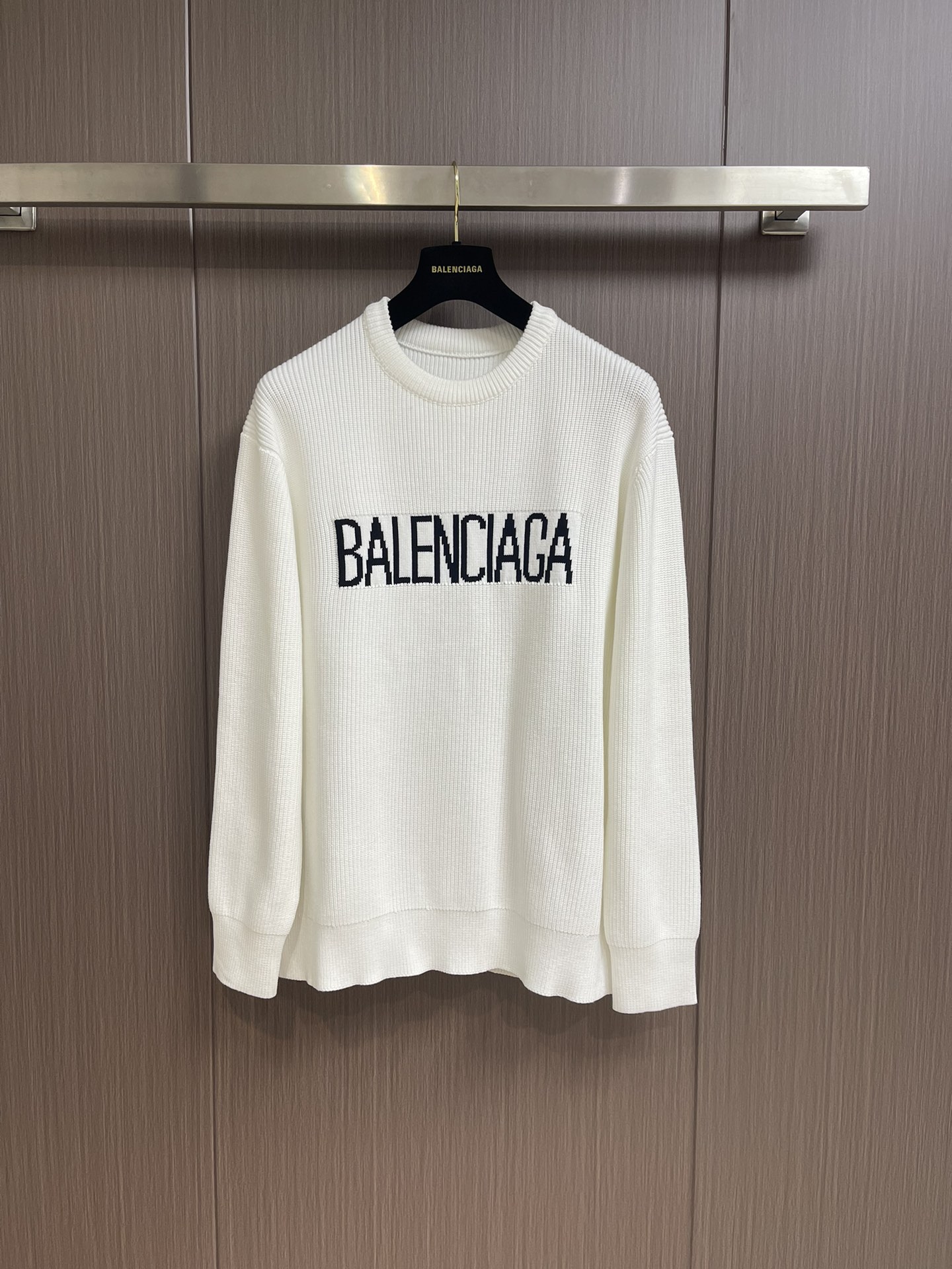 バレンシアガ口コミ偽物 BALENCIAGA 長袖 Ｔシャツ 柔らかい 純綿 セーター ホワイト_1